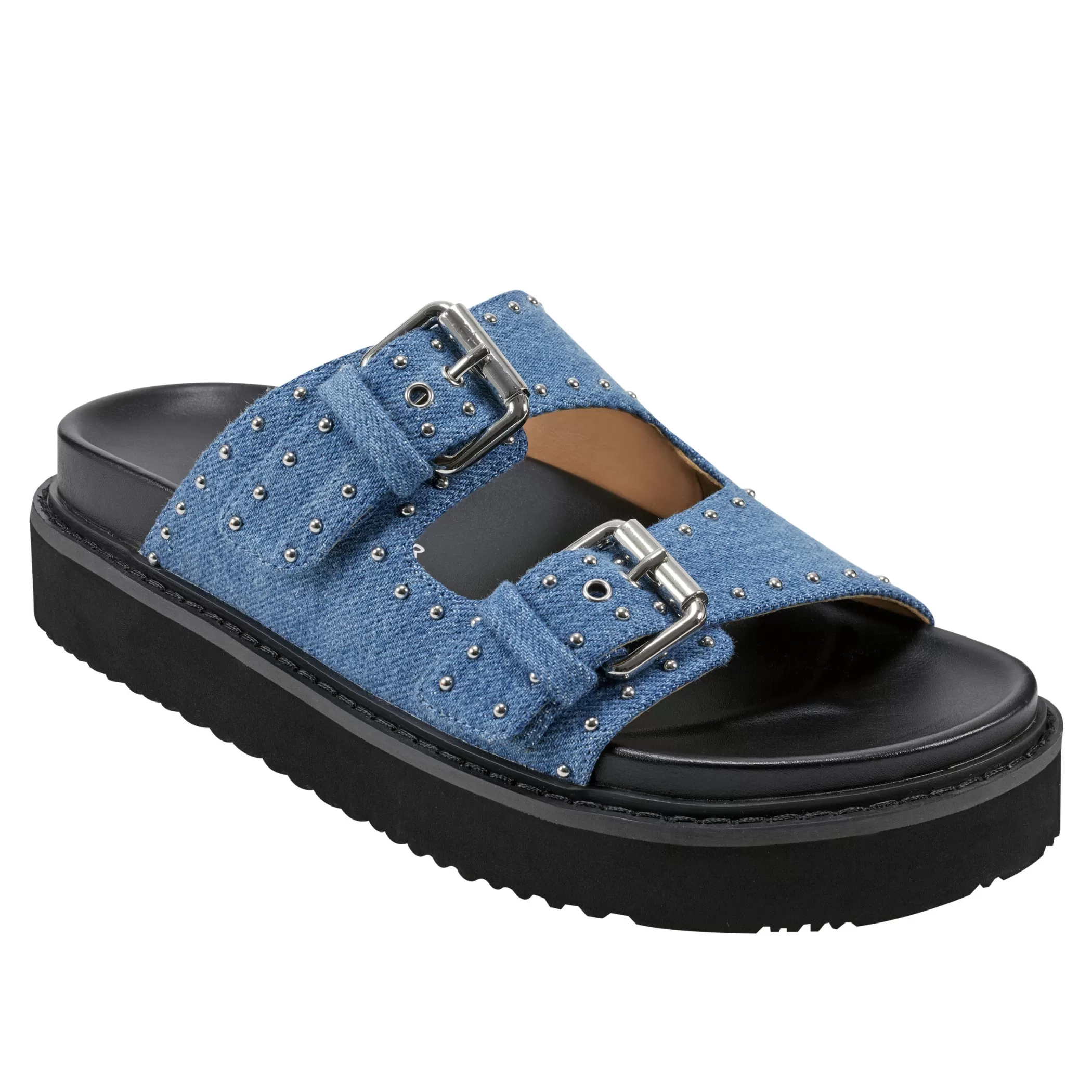 Hot Marc Fisher Agusta Studded Slide Sandal Denim