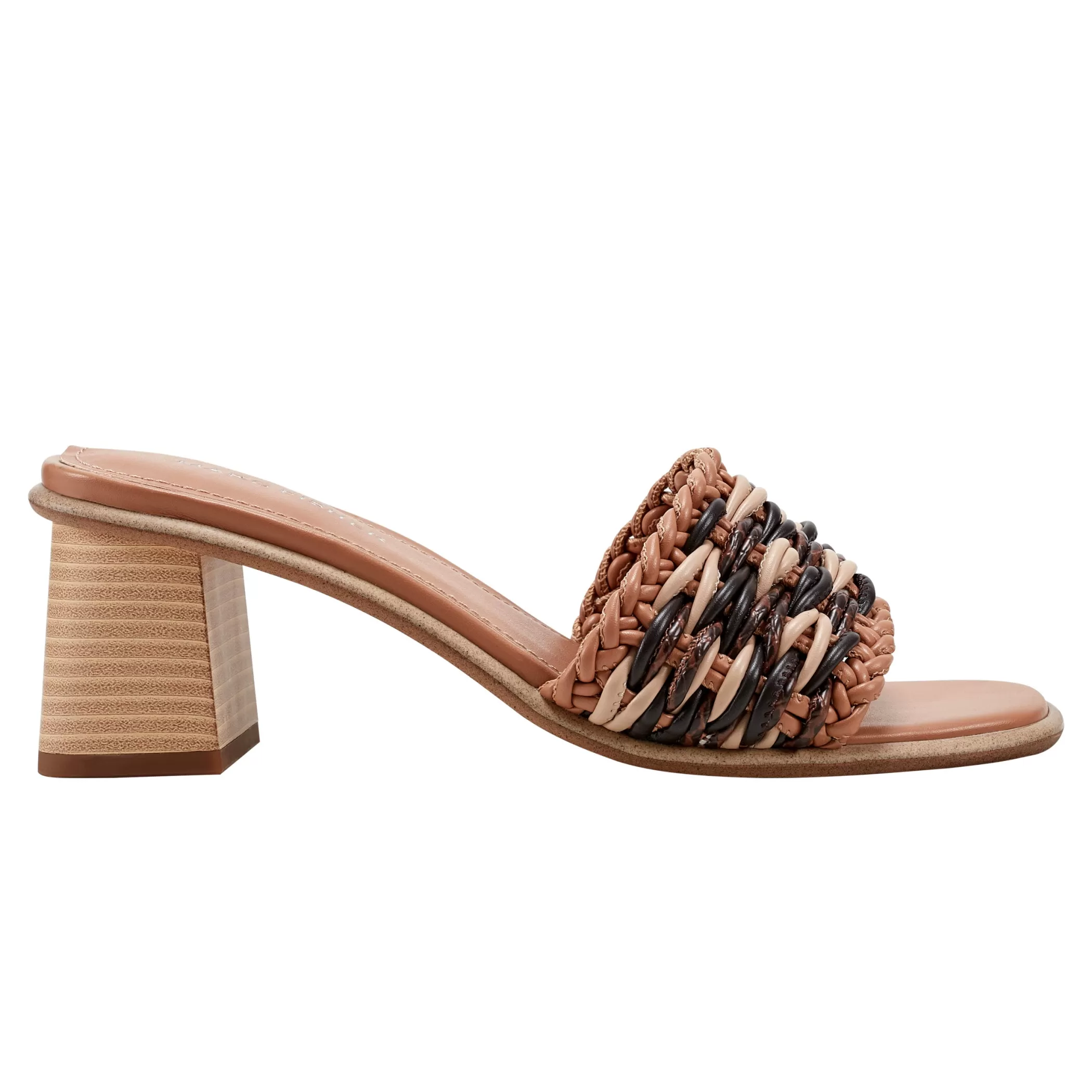 Sale Marc Fisher Alane Block Heel Sandal Brown