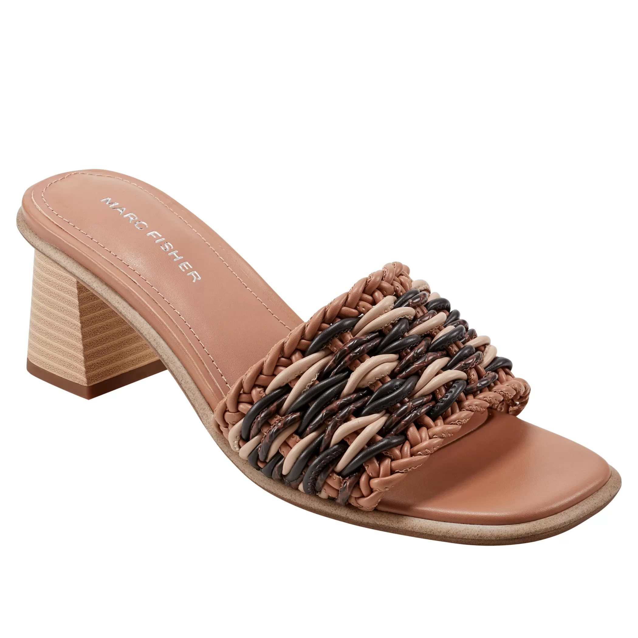 Sale Marc Fisher Alane Block Heel Sandal Brown