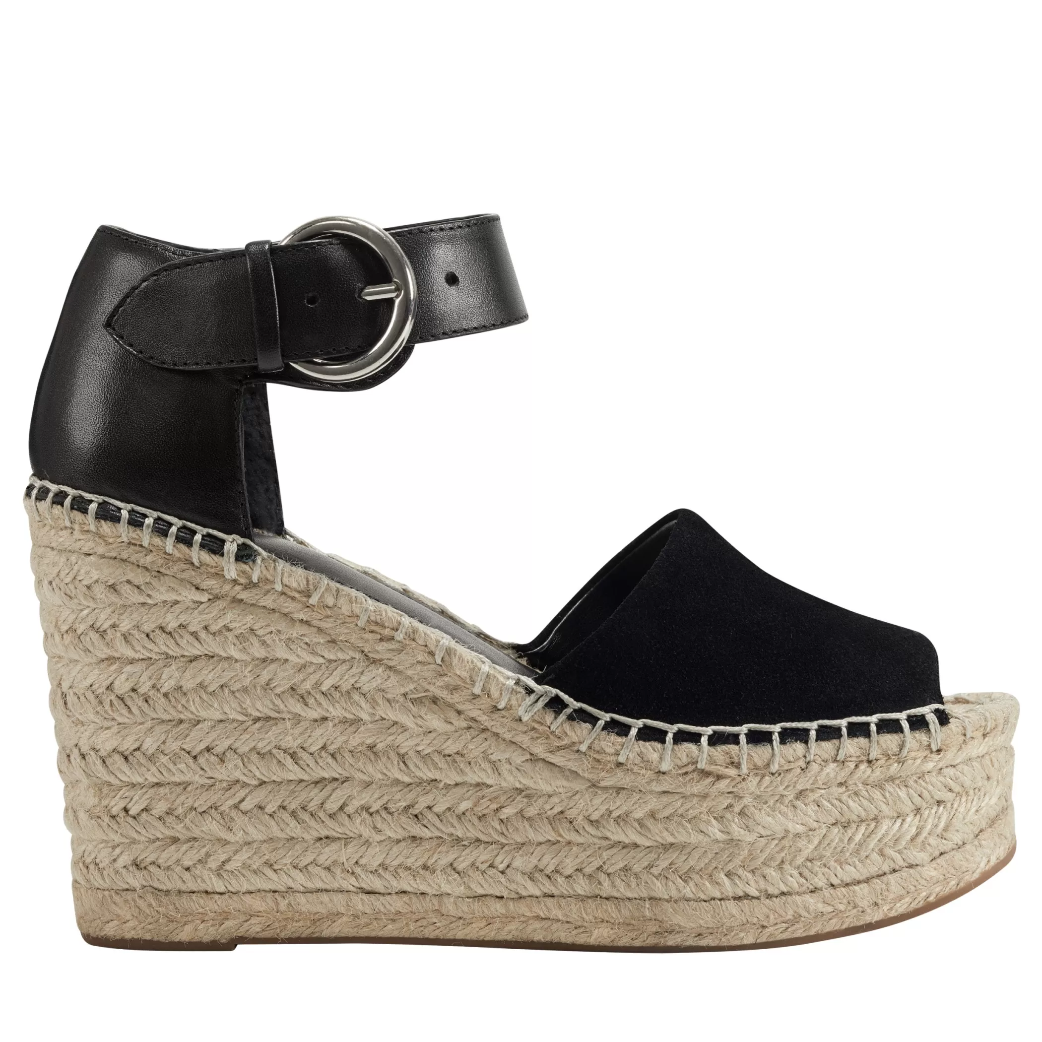 Outlet Marc Fisher Alida Espadrille Wedge Sandal Black