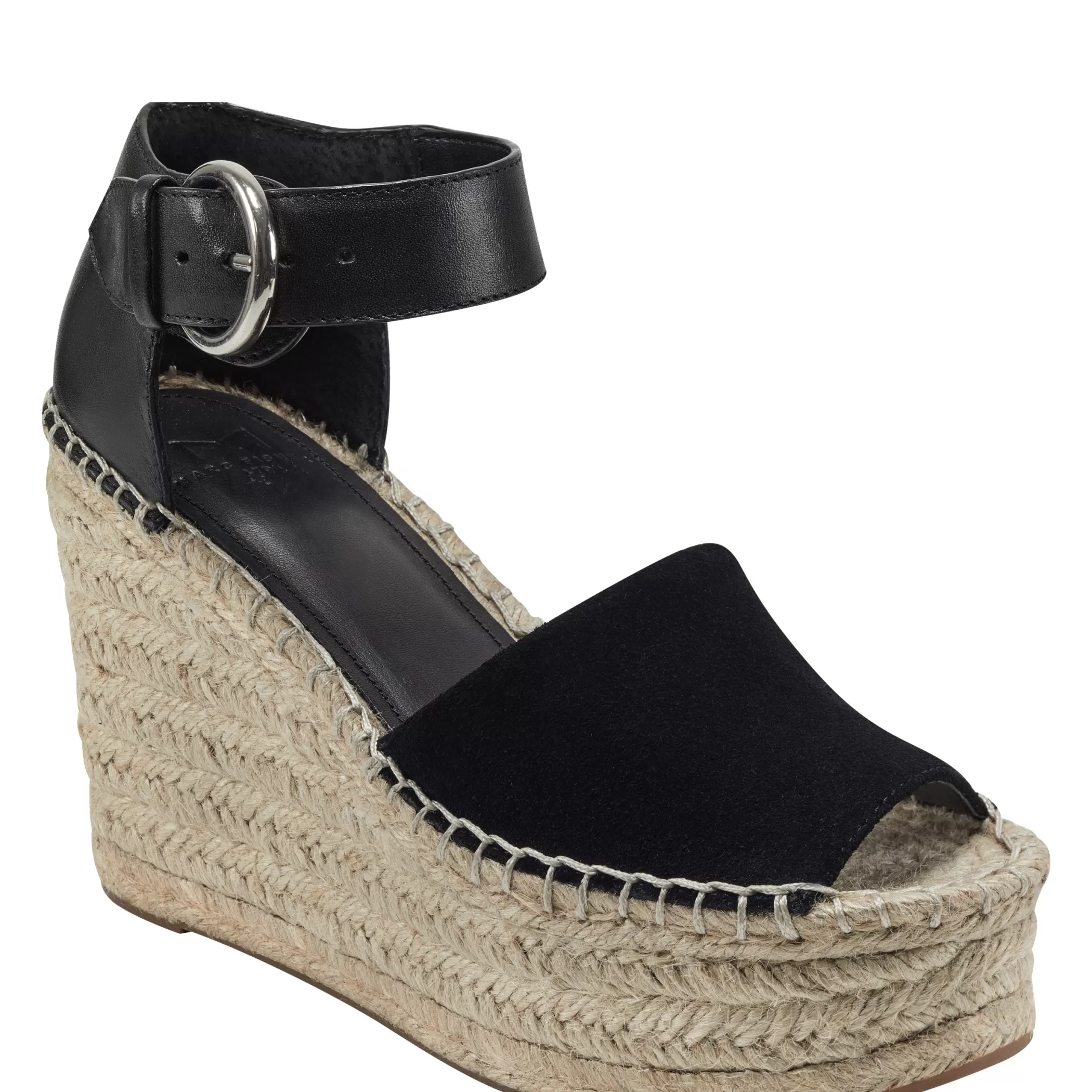 Outlet Marc Fisher Alida Espadrille Wedge Sandal Black