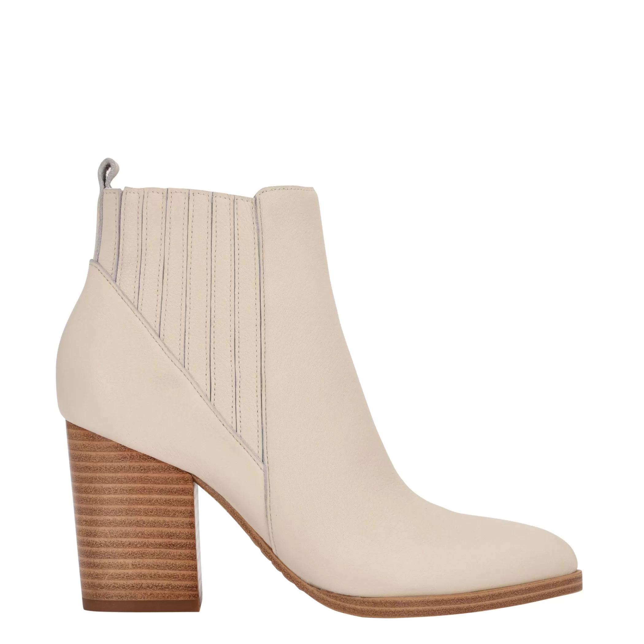 Fashion Marc Fisher Alva Pointy Toe Bootie Chic Cream Leather