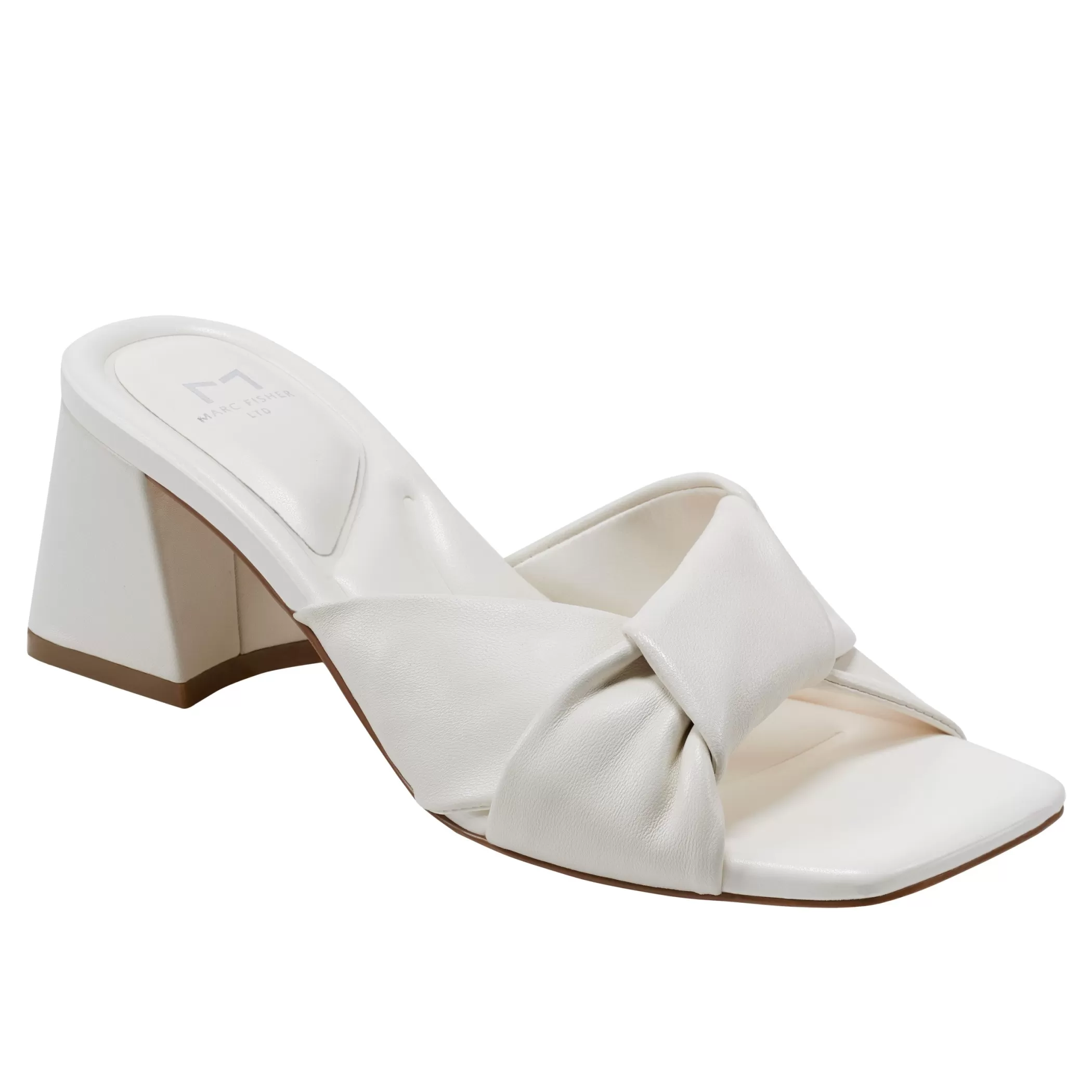 Best Marc Fisher Calia Block Heel Sandal Ivory