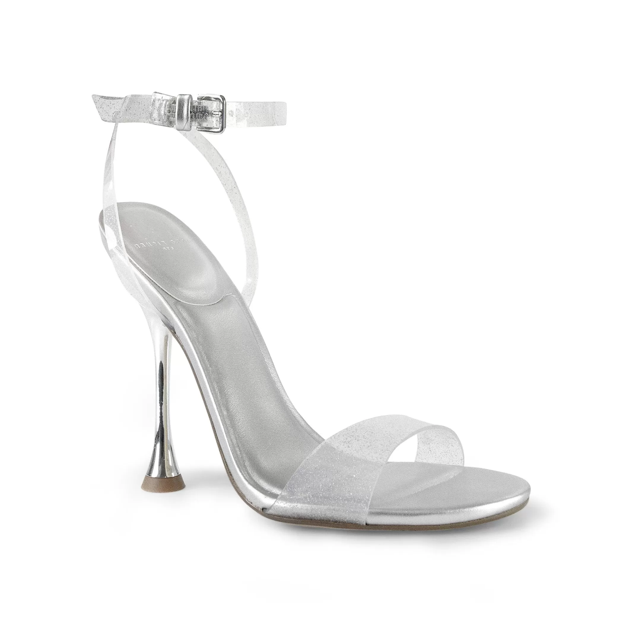 Best Marc Fisher Calisty Strappy Heeled Sandal Silver/Clear