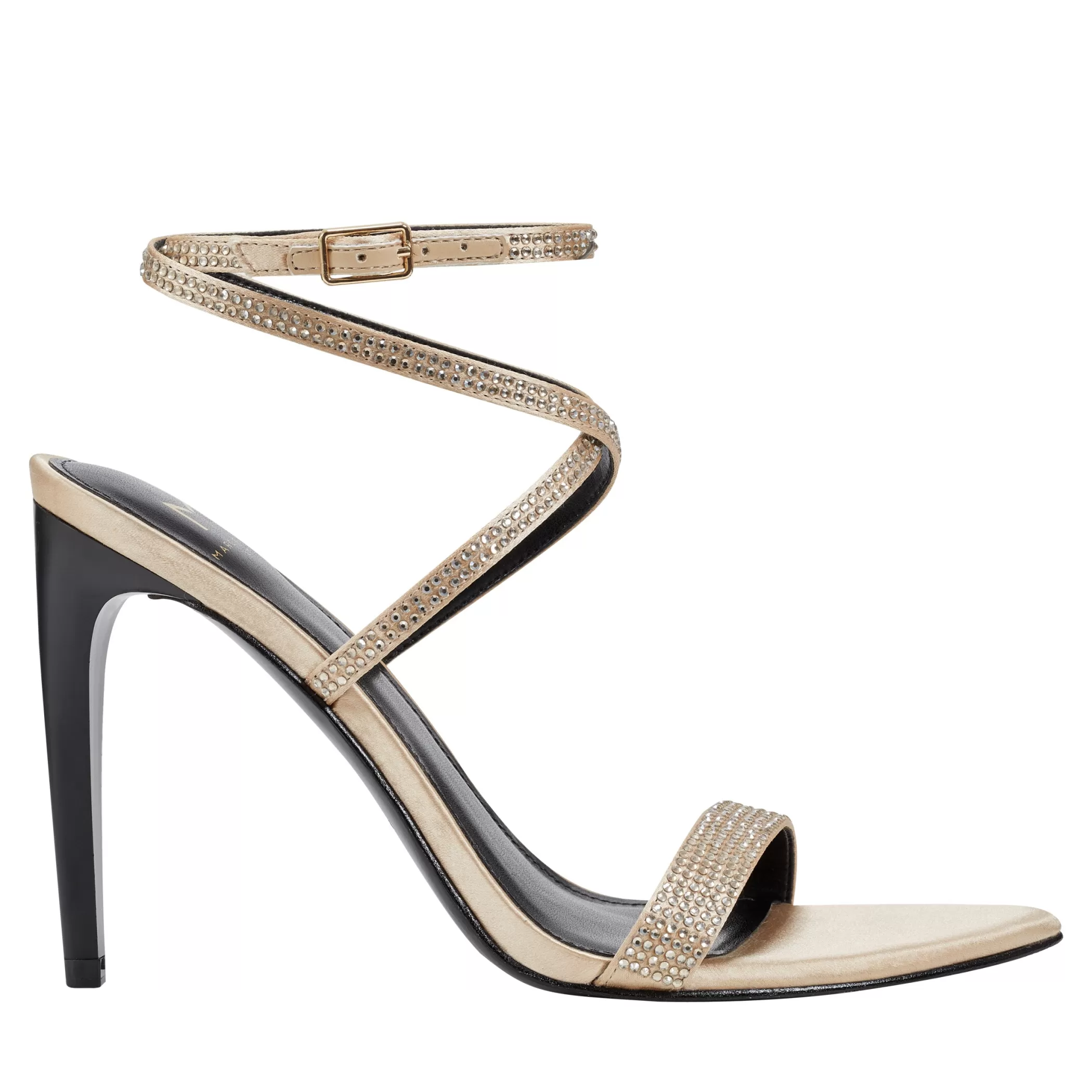 Best Marc Fisher Cammile Strappy Dress Sandal Nude Crystal