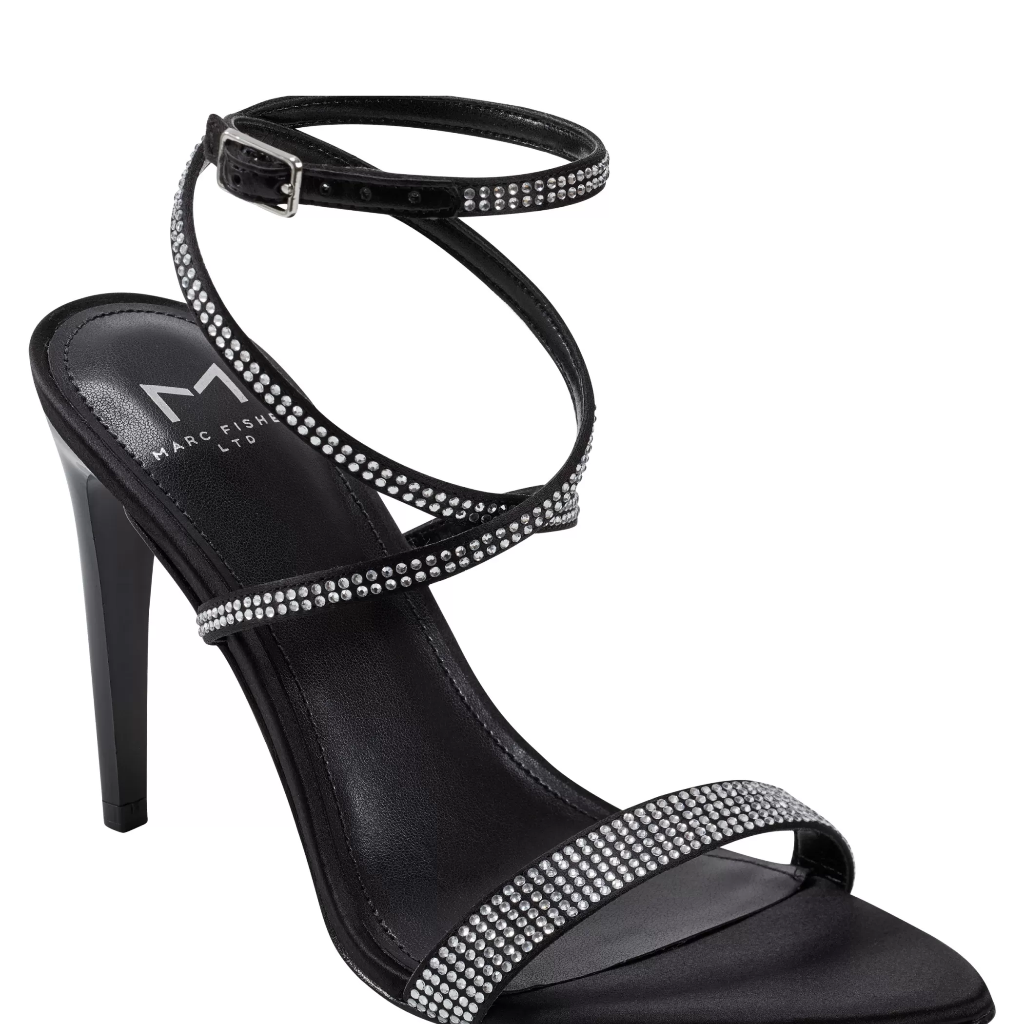 Online Marc Fisher Cammile Strappy Dress Sandal Black Crystal