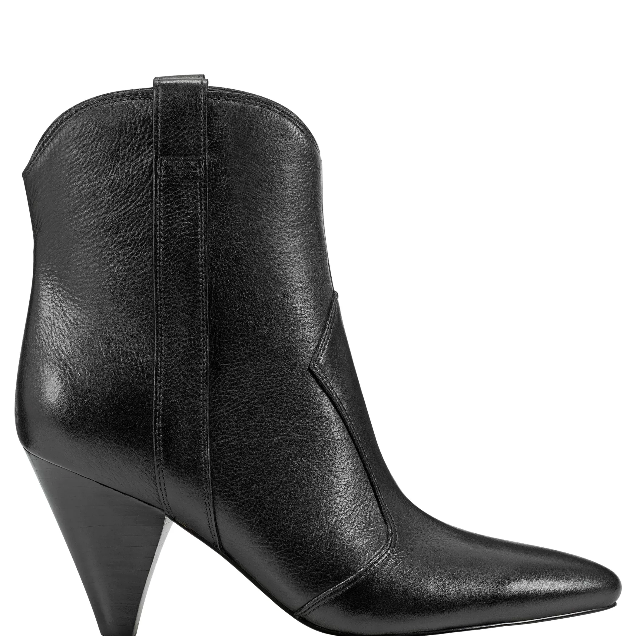 Discount Marc Fisher Carissa Heeled Western Bootie Black Leather