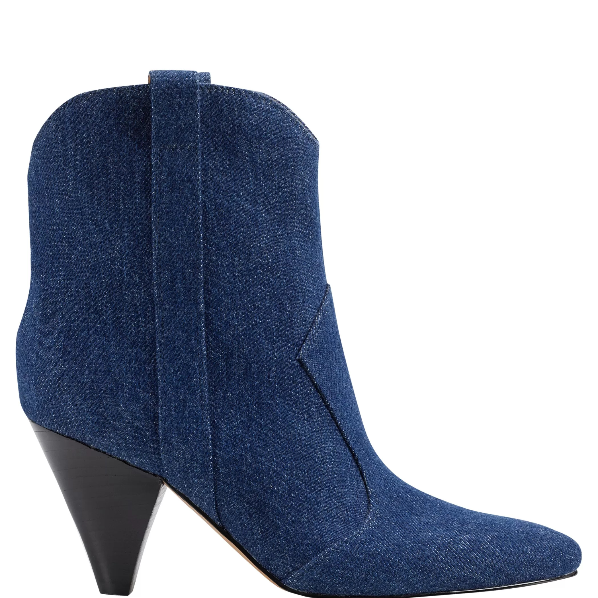 Fashion Marc Fisher Carissa Heeled Western Bootie Denim