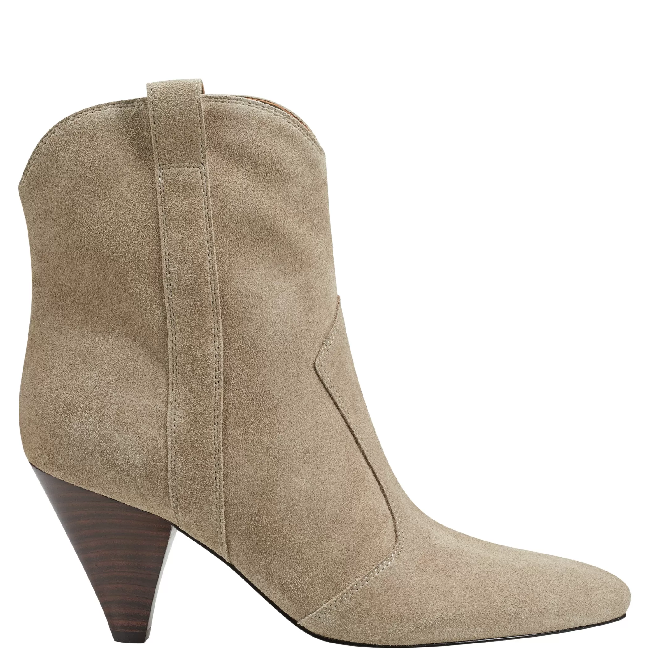 Flash Sale Marc Fisher Carissa Heeled Western Bootie Natural Suede