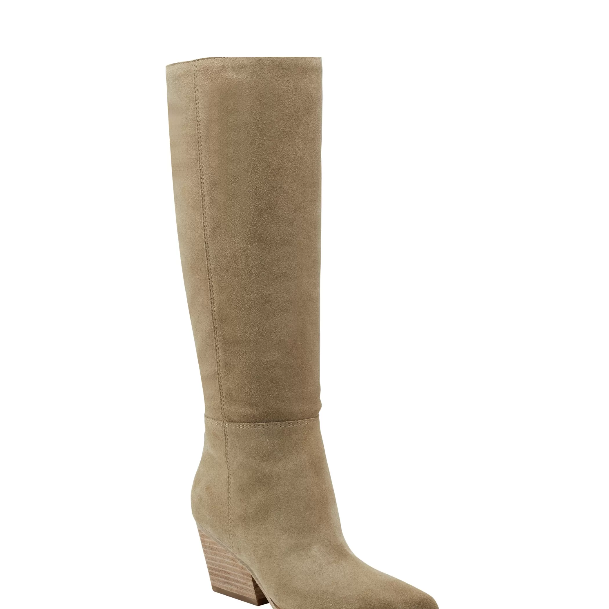 Discount Marc Fisher Challi Pointy Toe Boot Natural Suede