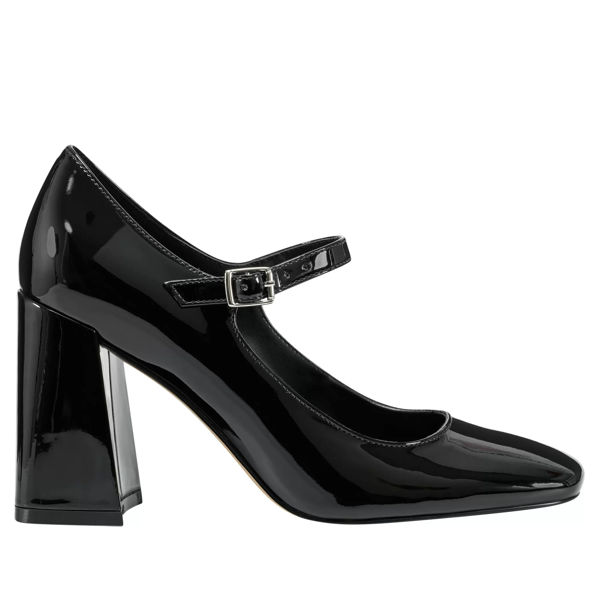 Clearance Marc Fisher Charin Block Heel Mary Jane Black Patent