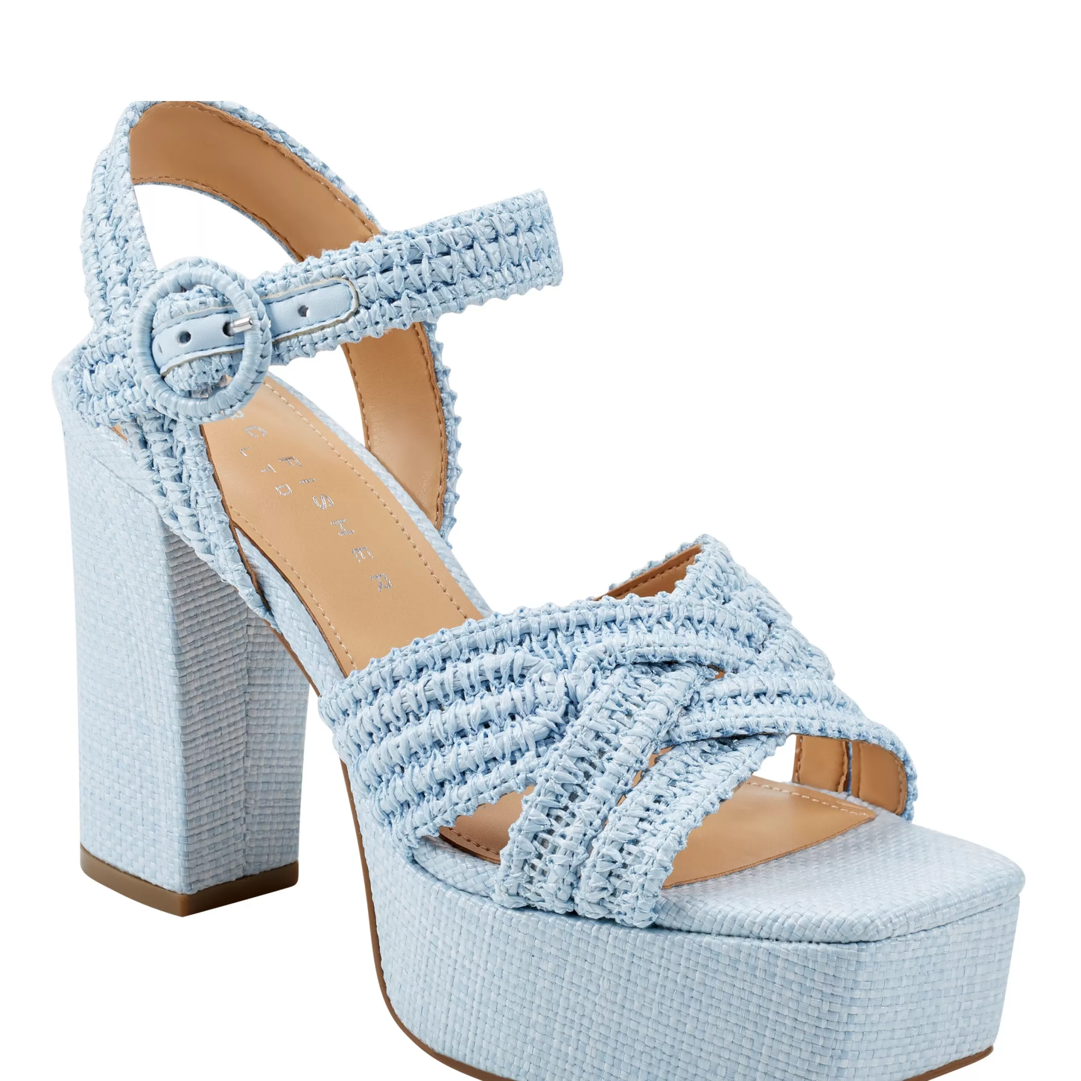 Cheap Marc Fisher Chesse Platform Sandal Light Blue