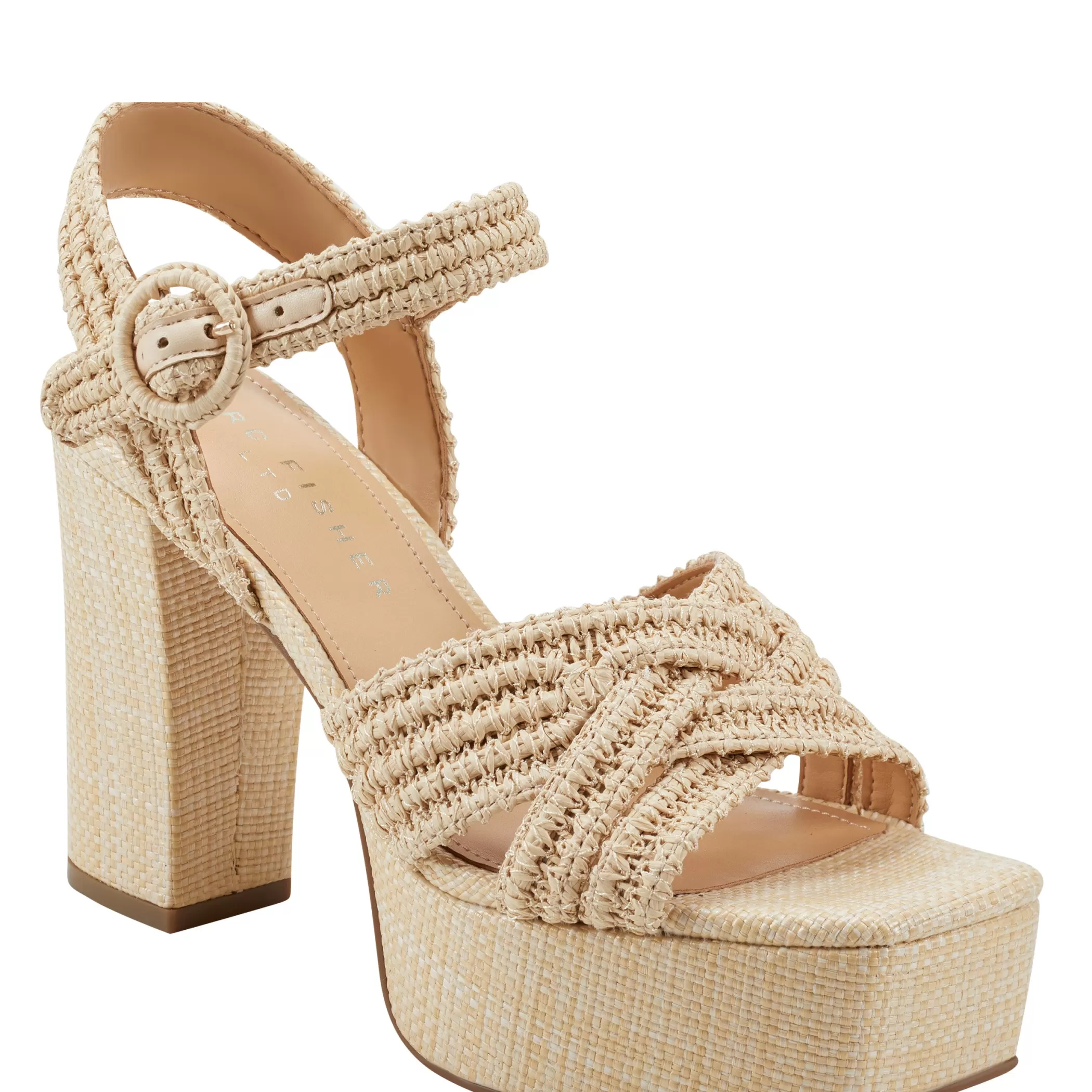 Cheap Marc Fisher Chesse Platform Sandal Natural