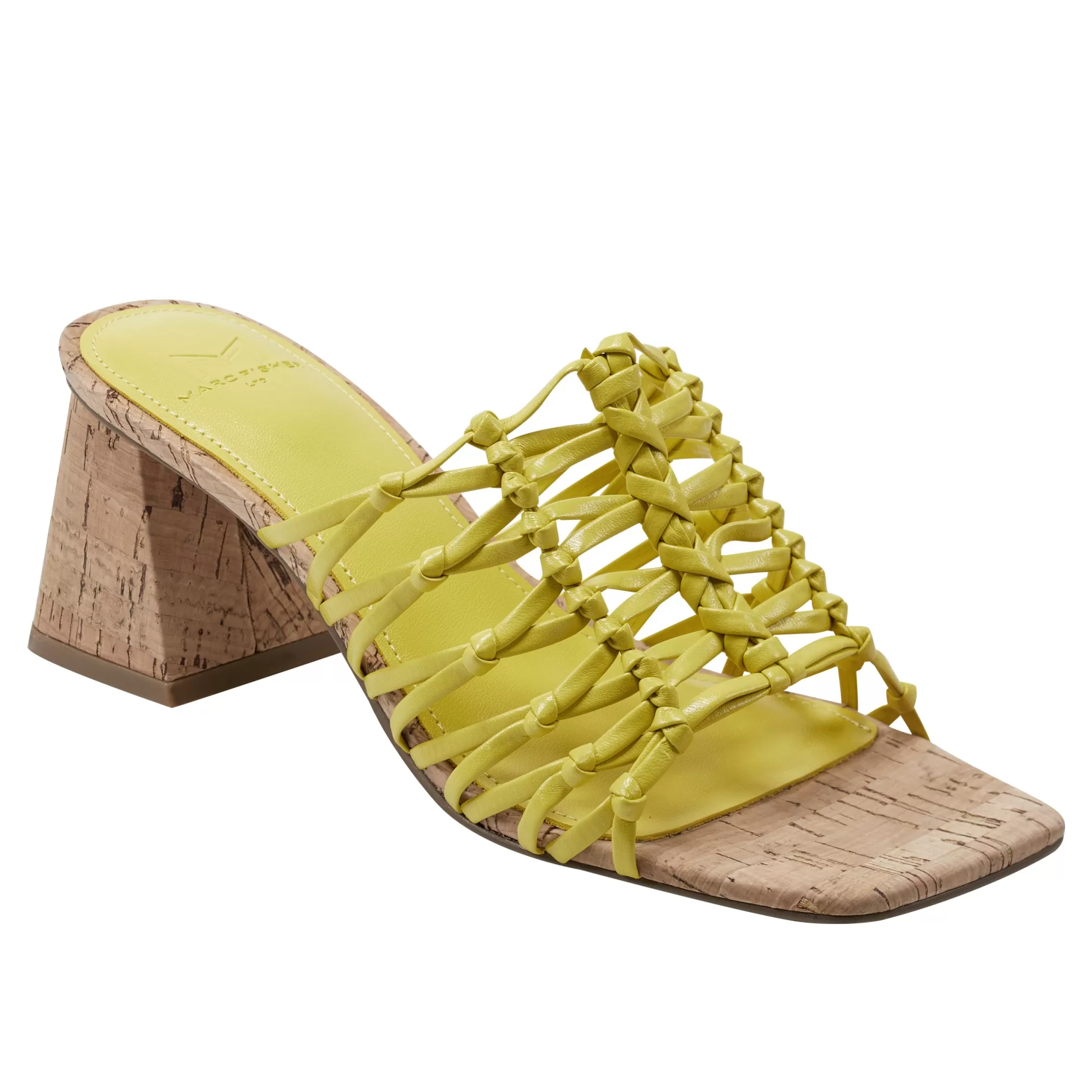 Sale Marc Fisher Colica Block Heel Sandal Yellow