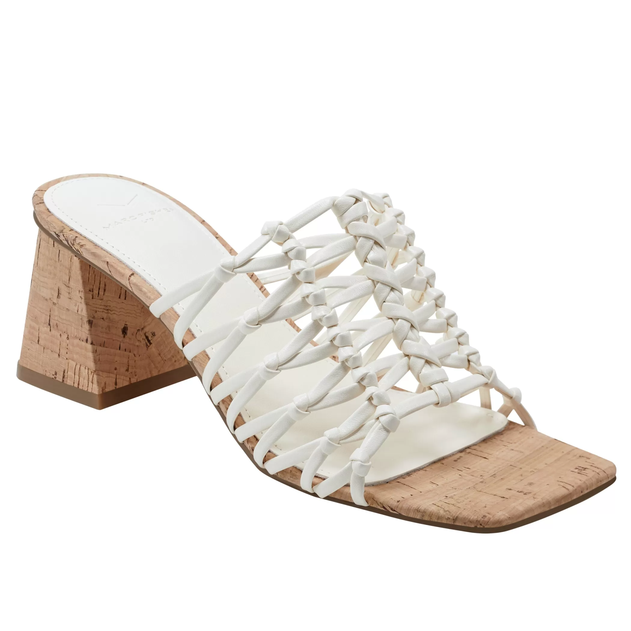 Sale Marc Fisher Colica Block Heel Sandal Ivory