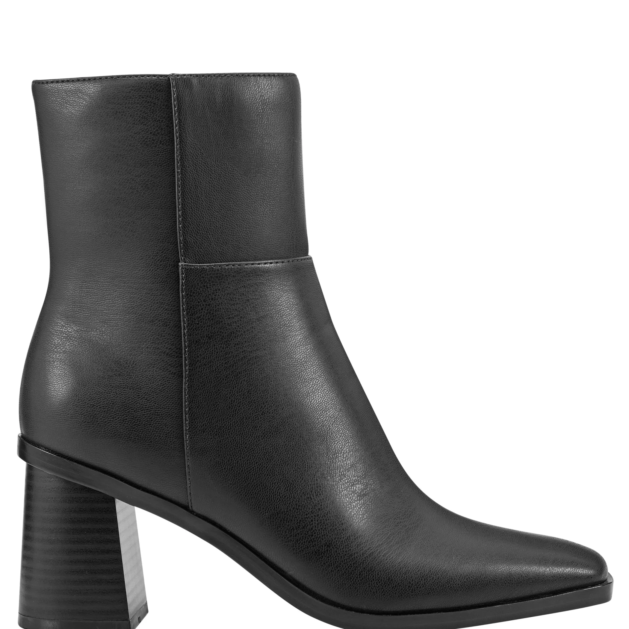 New Marc Fisher Dairey Square Toe Block Heel Dress Bootie Black