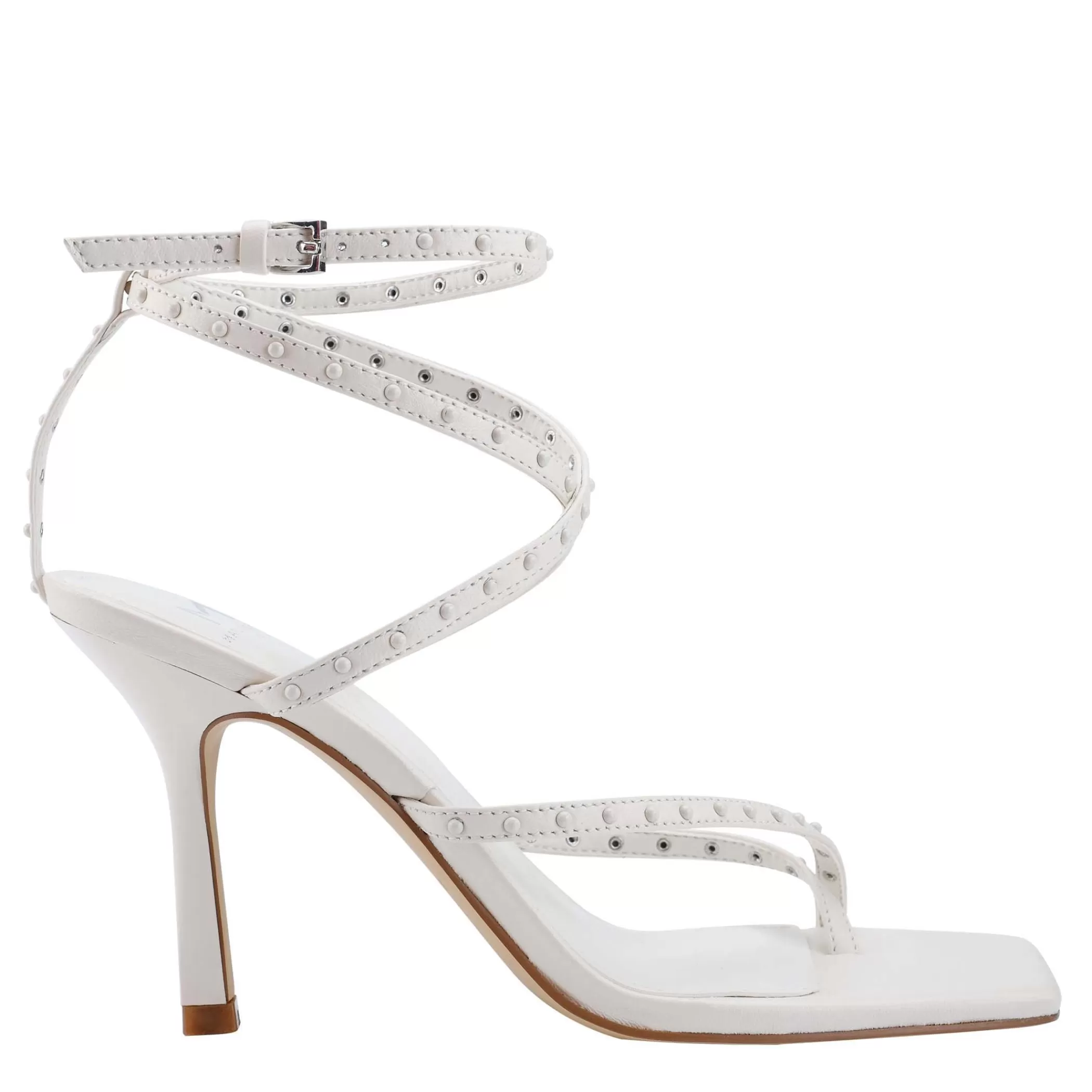 Hot Marc Fisher Dallin Strappy Heeled Sandal Ivory Leather