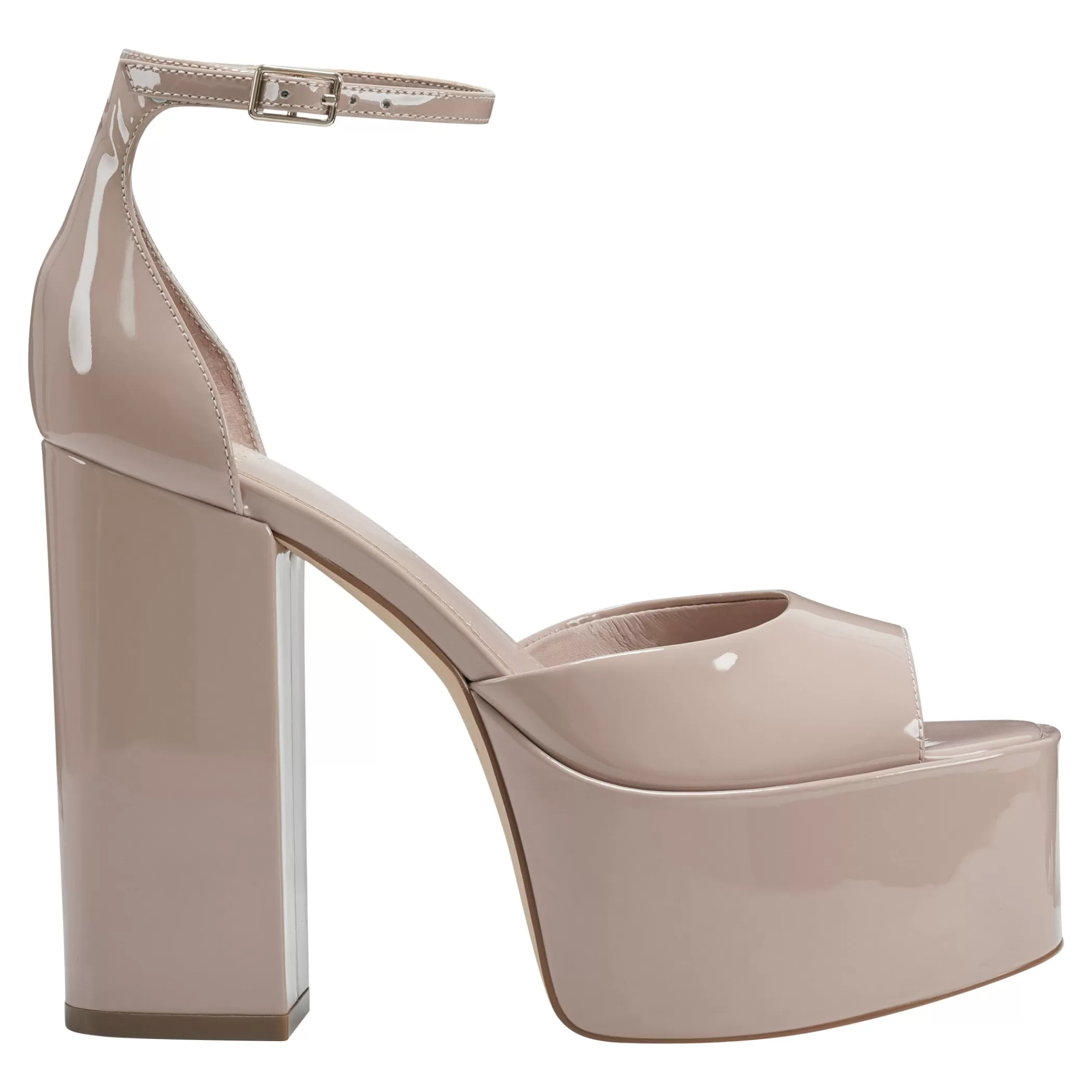 Best Sale Marc Fisher Della Platform Sandal Blush Patent Leather