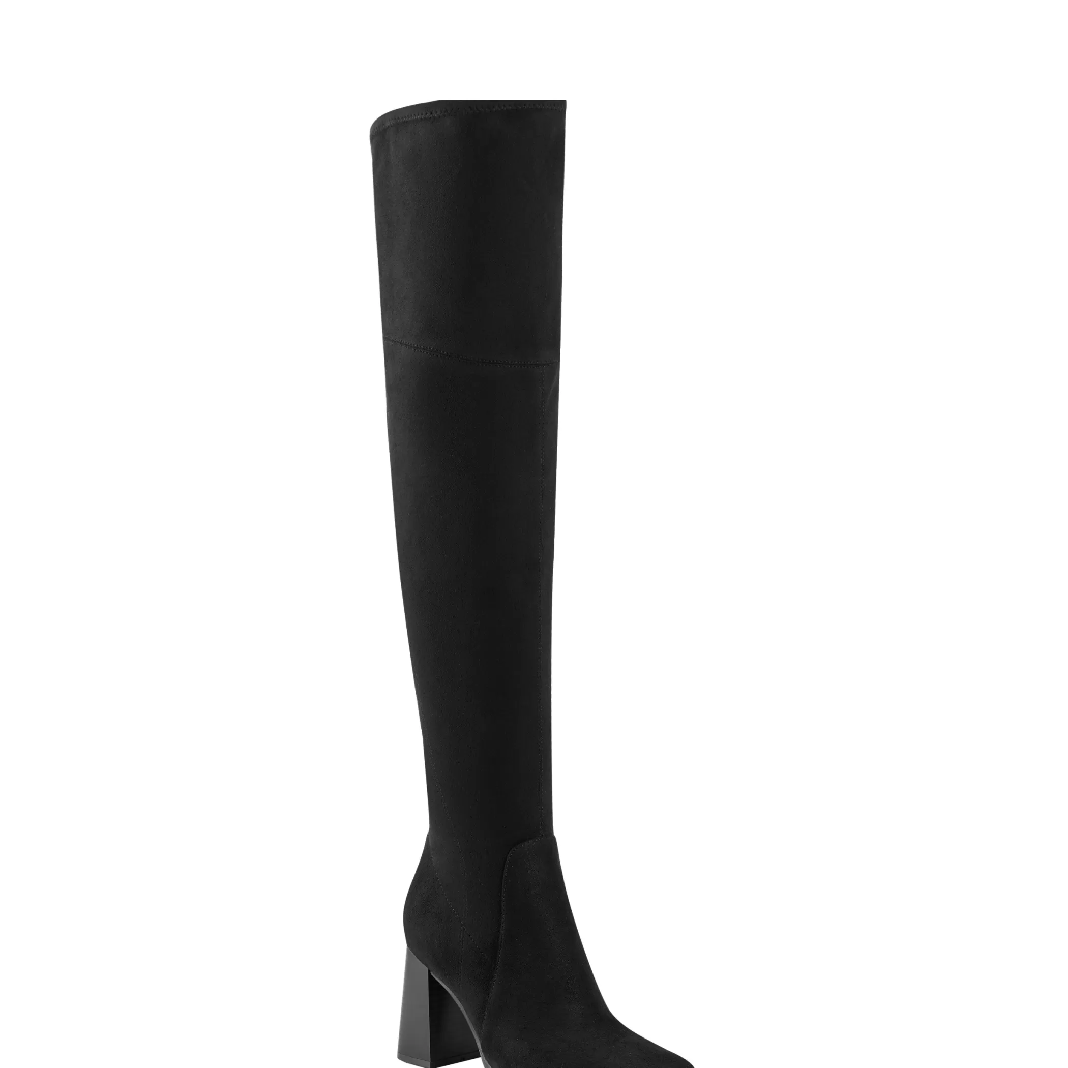 Shop Marc Fisher Denki Over the Knee Square Toe Boot Black Suede