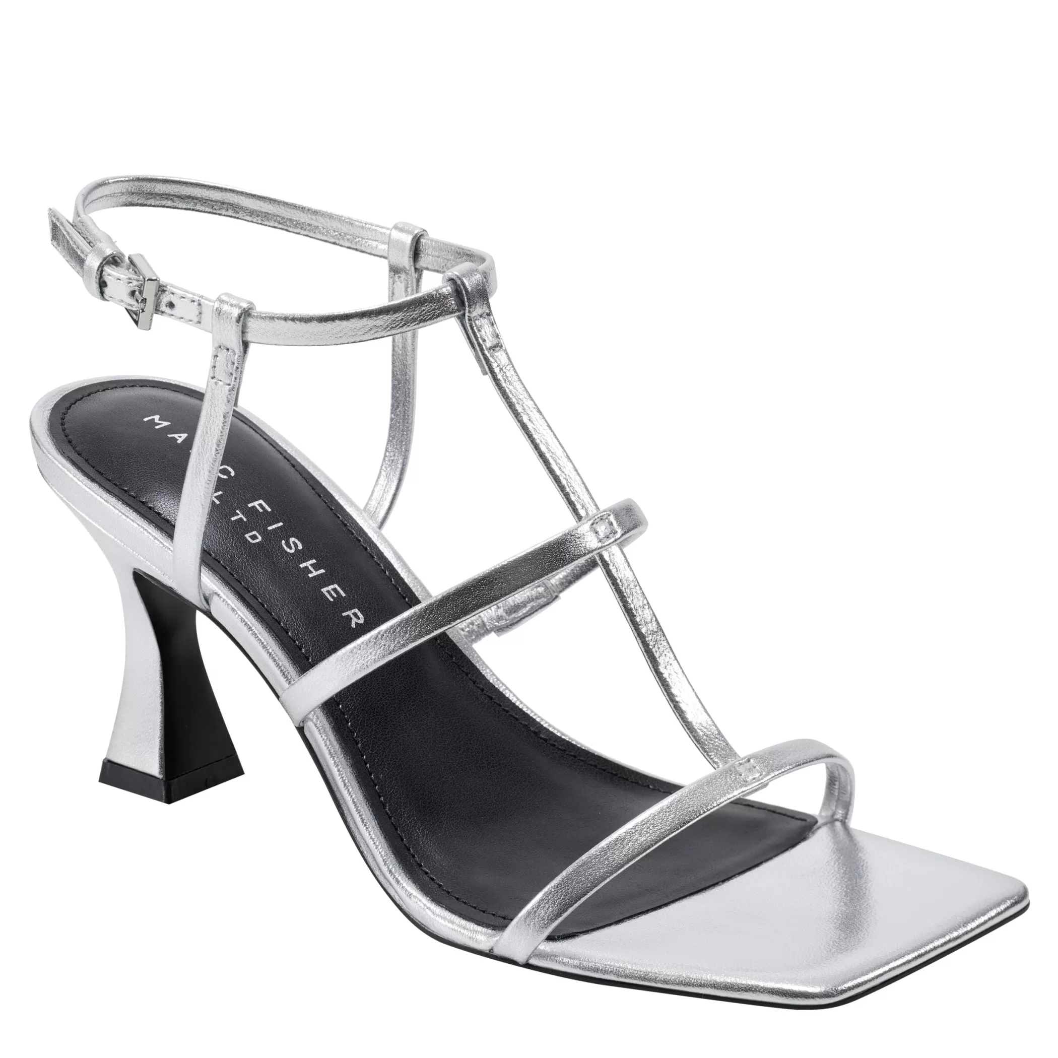 Shop Marc Fisher Dennie Strappy Dress Sandal Silver