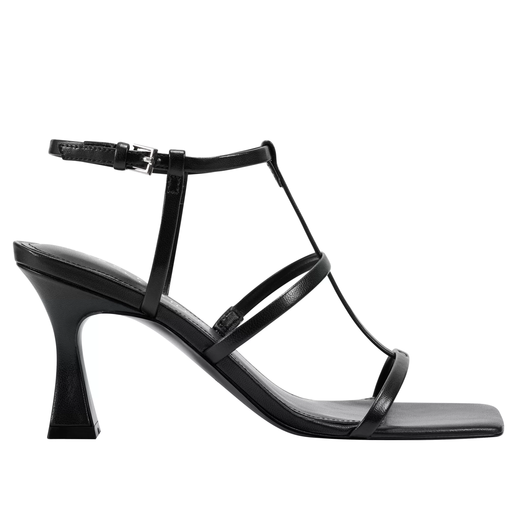 New Marc Fisher Dennie Strappy Dress Sandal Black Leather