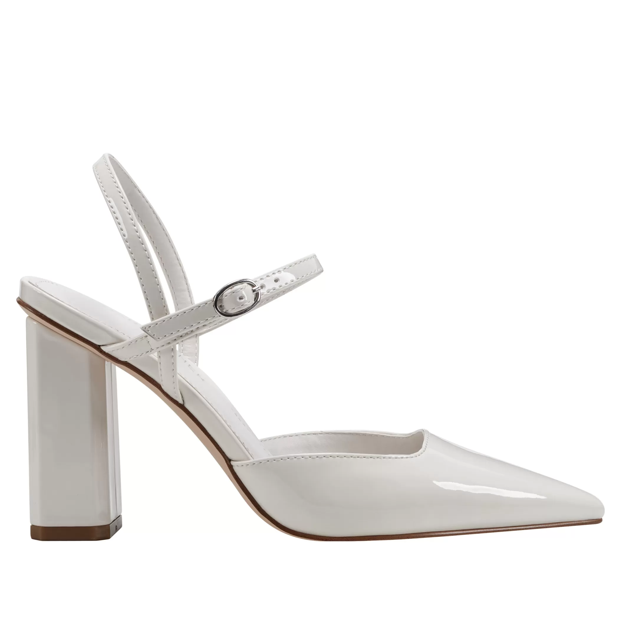 Discount Marc Fisher Doster Pointy Toe Slingback Chic Cream Patent