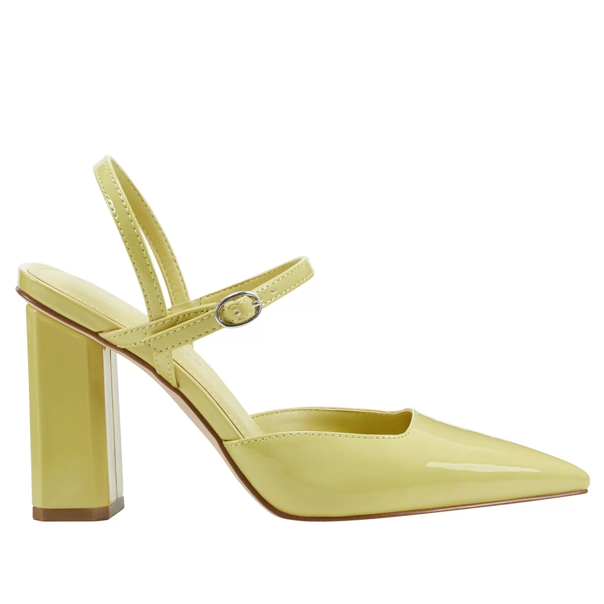 Best Marc Fisher Doster Pointy Toe Slingback Yellow Patent