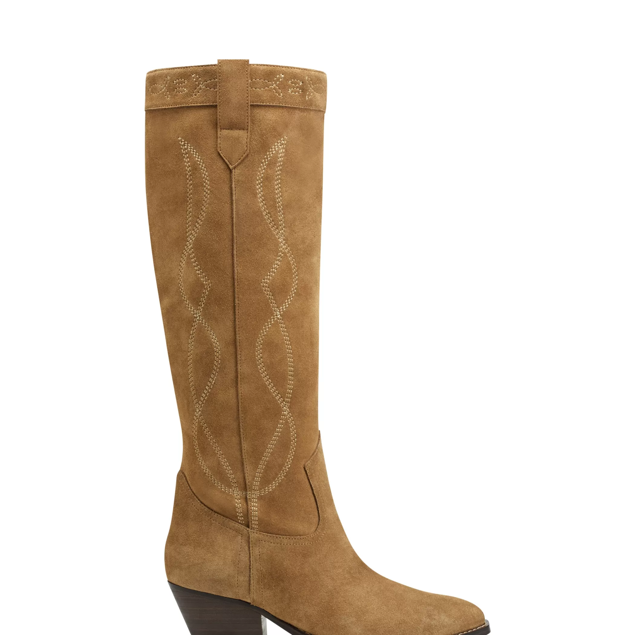 Outlet Marc Fisher Edania Western Pointy Toe Boot Medium Natural