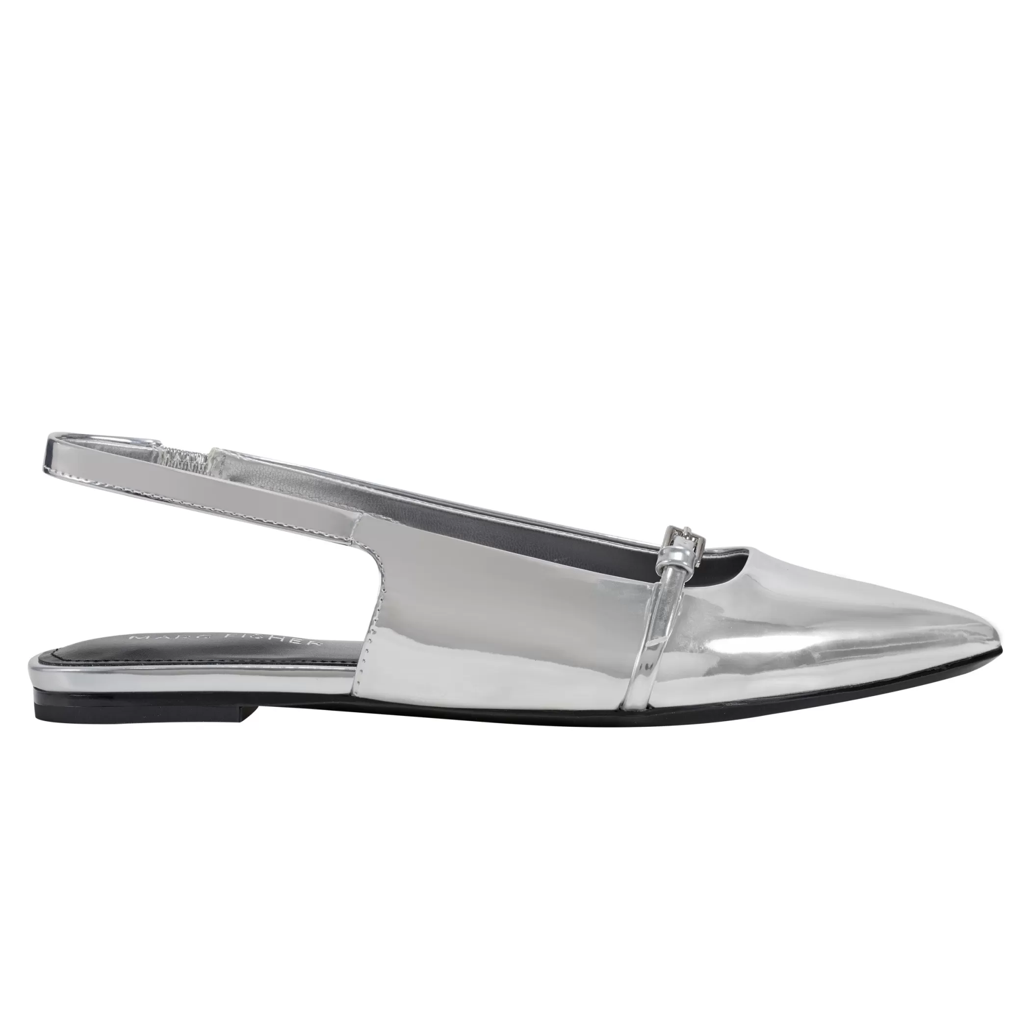 Flash Sale Marc Fisher Elelyn Slingback Flat Silver