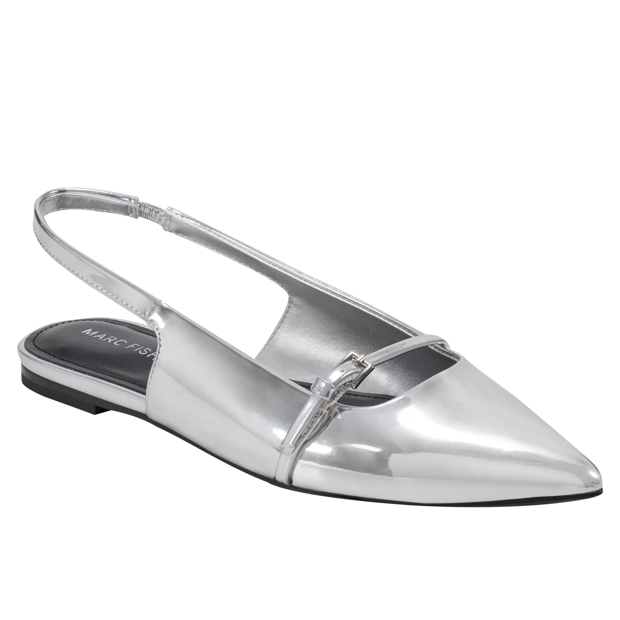 Flash Sale Marc Fisher Elelyn Slingback Flat Silver