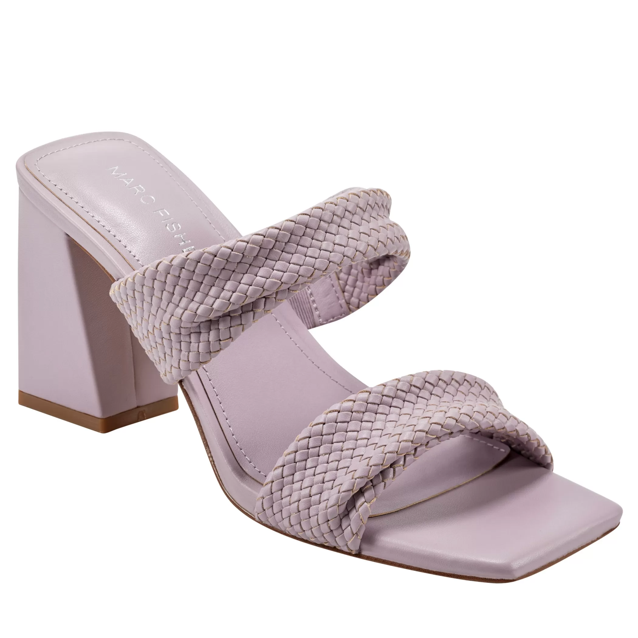 New Marc Fisher Eloria Tailored Dress Sandals Lavender Patent