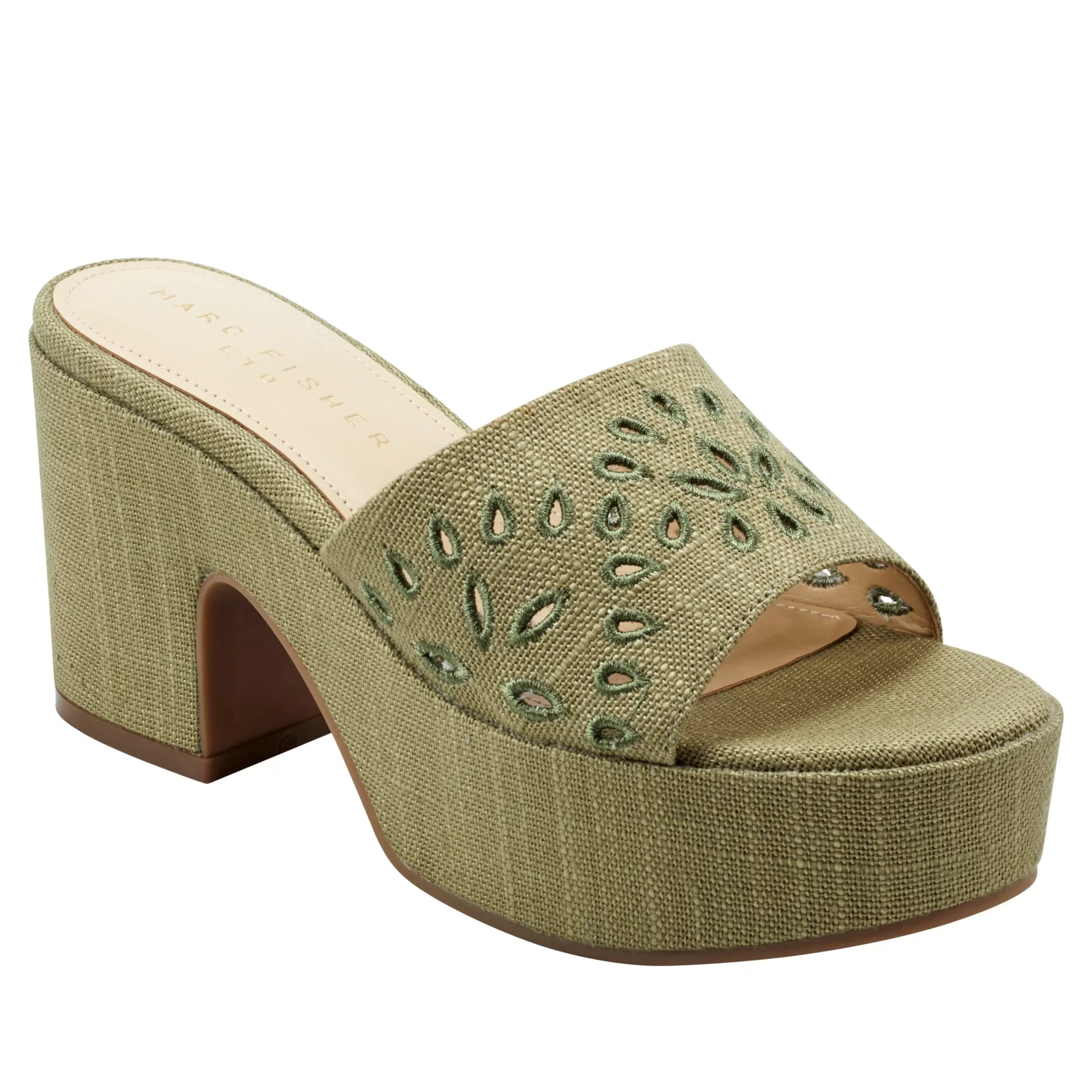 Online Marc Fisher Foreva Platform Slide Sandal Green