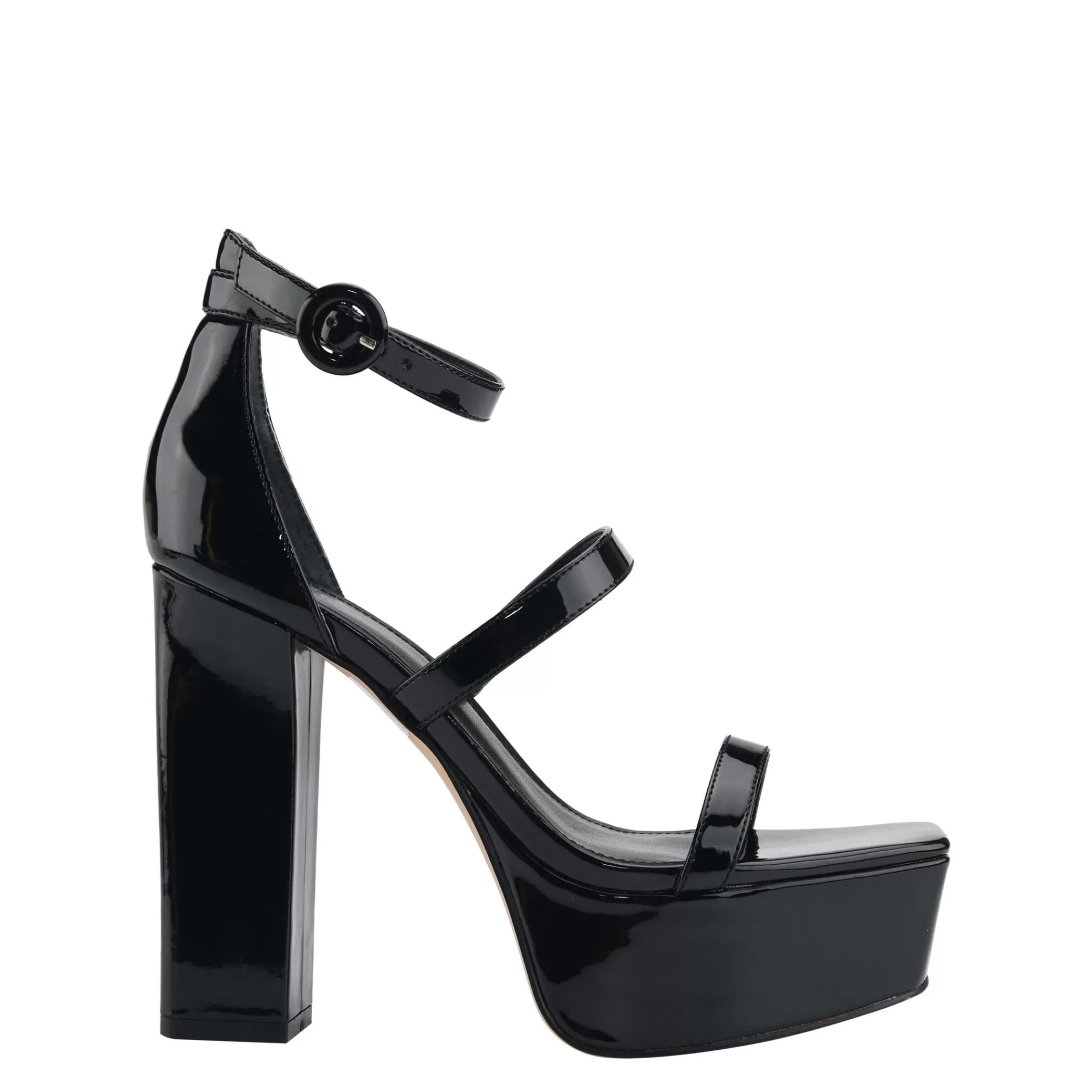 Cheap Marc Fisher Frita Ankle Strap Platform Sandal Black Patent