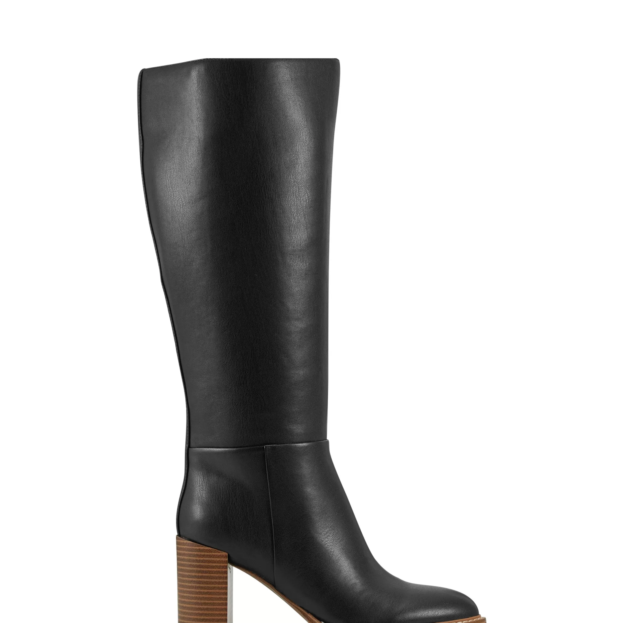 New Marc Fisher Gabey Round Toe Block Heel Dress Boot Black