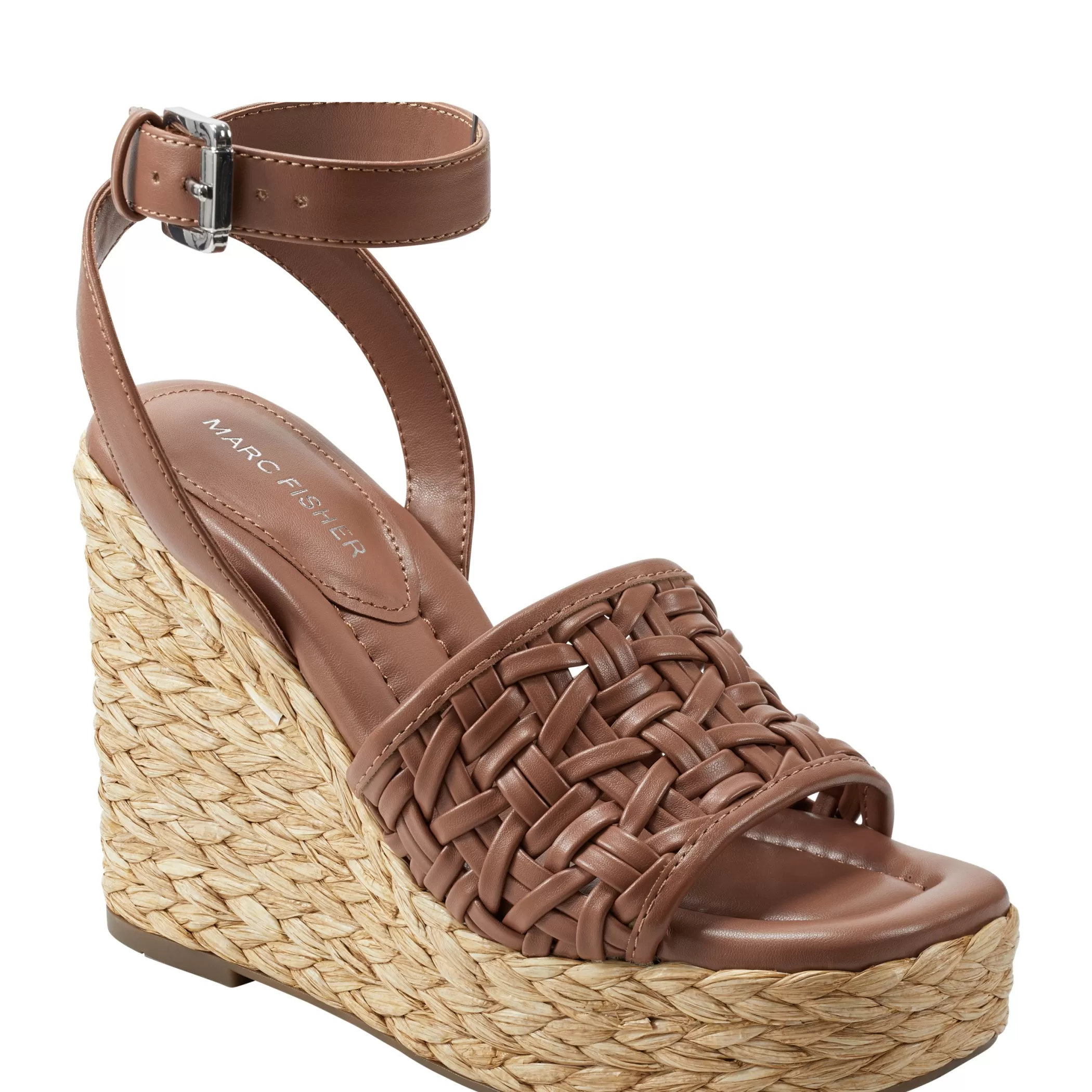 Fashion Marc Fisher Godina Espadrille Wedge Sandal Dark Natural