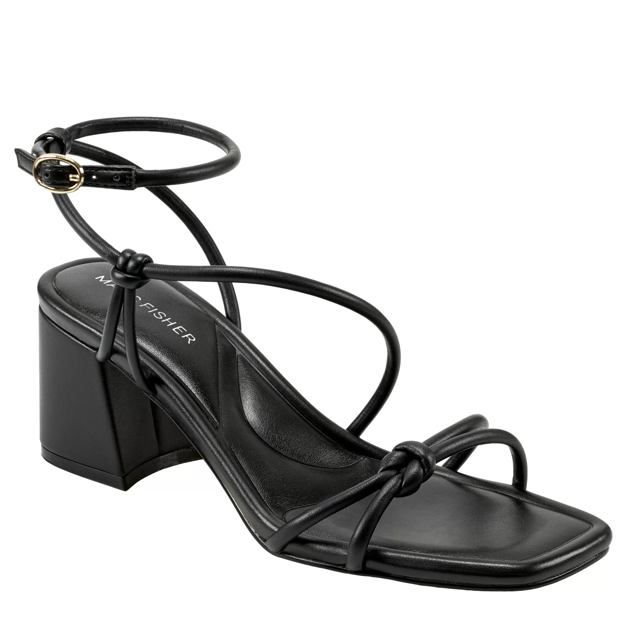 Clearance Marc Fisher Gurion Block Heel Sandal Black