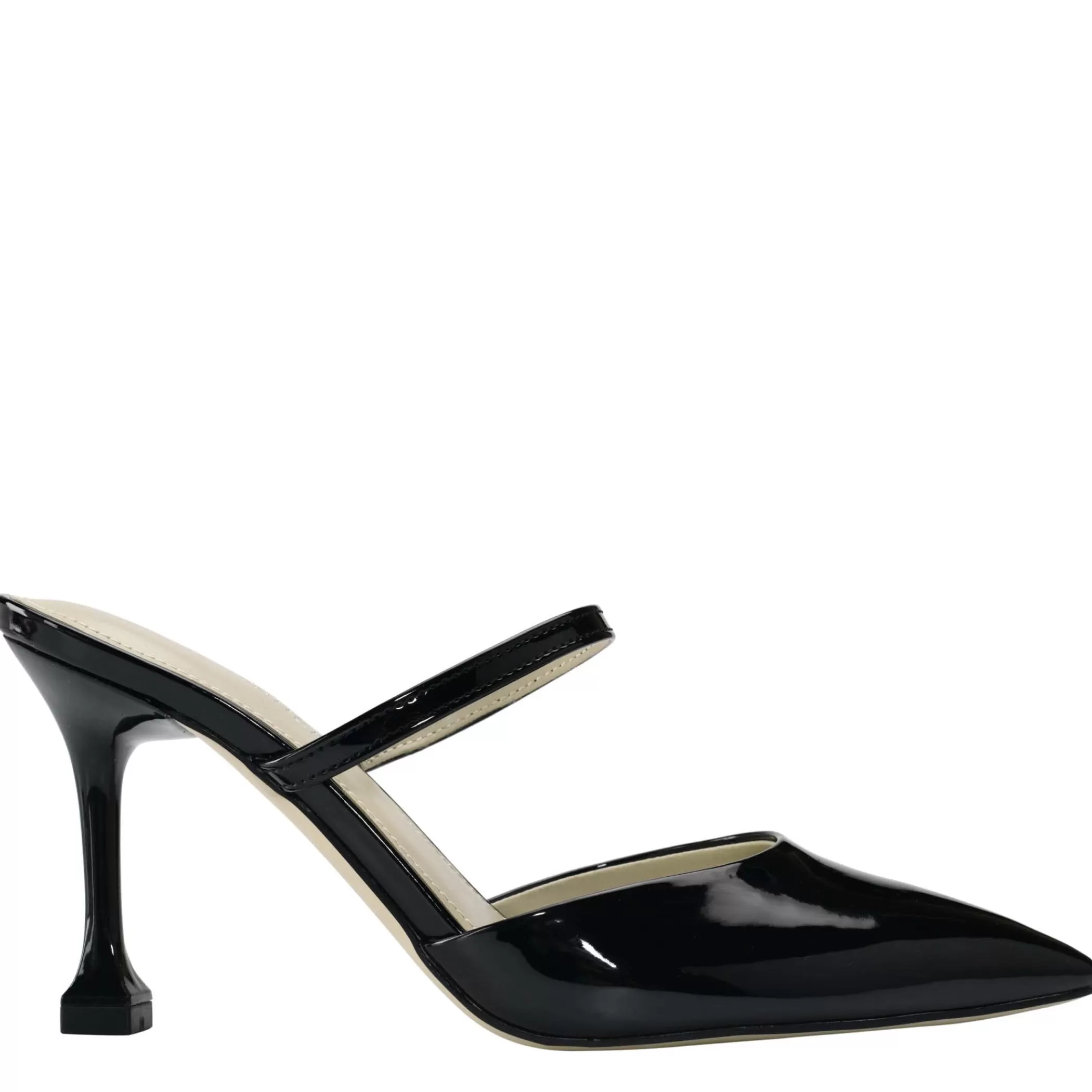 Best Sale Marc Fisher Hadais Heeled Mule Black Patent