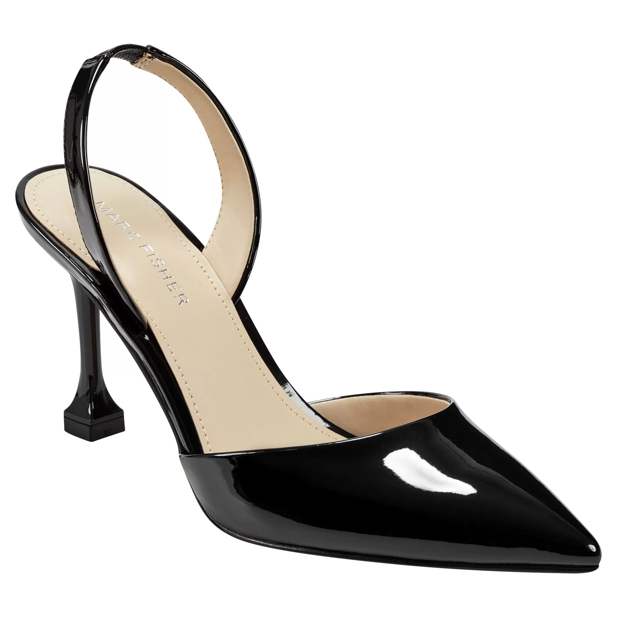 Store Marc Fisher Hadya Slingback Pump Black Patent