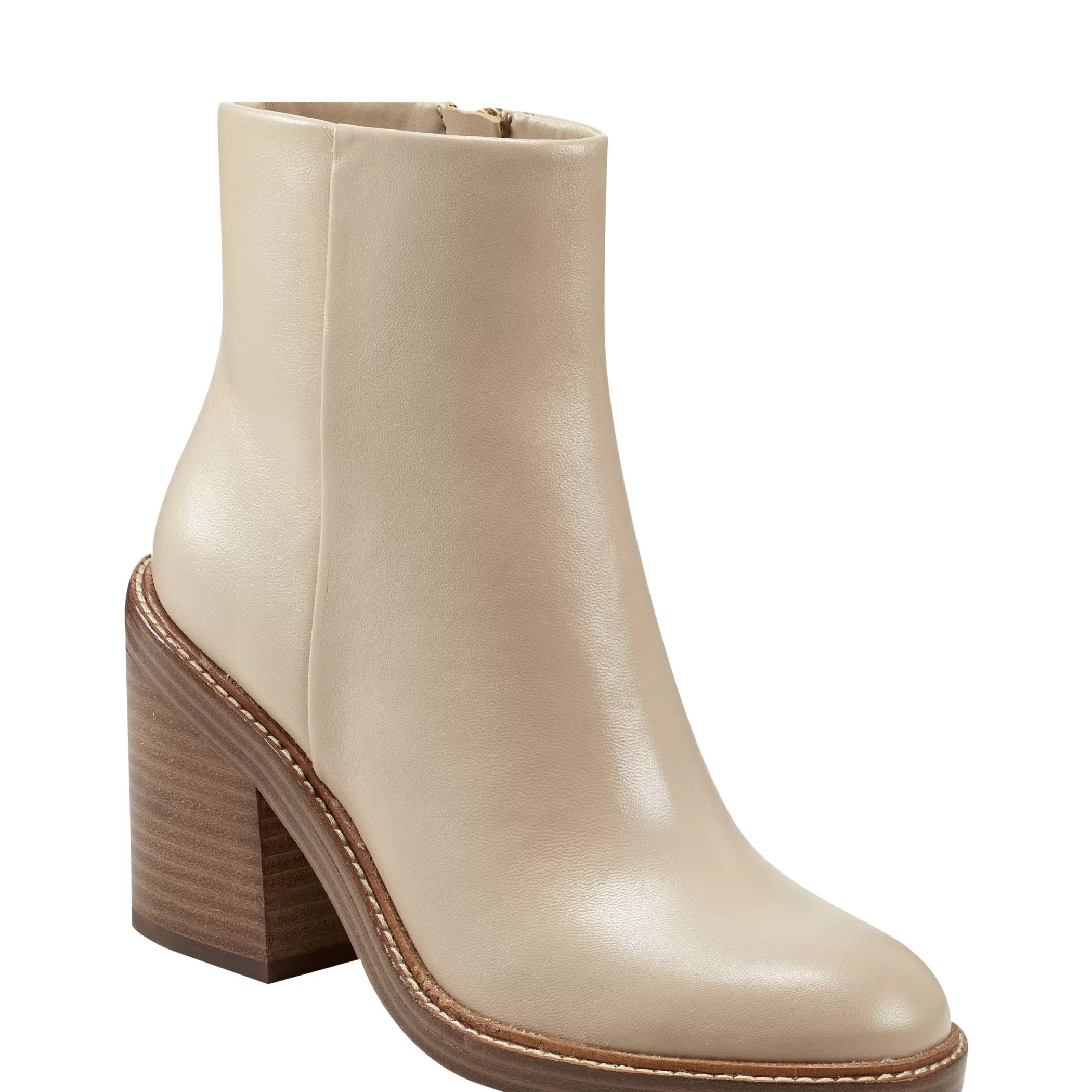 Online Marc Fisher Haleena Round Toe Bootie Nude