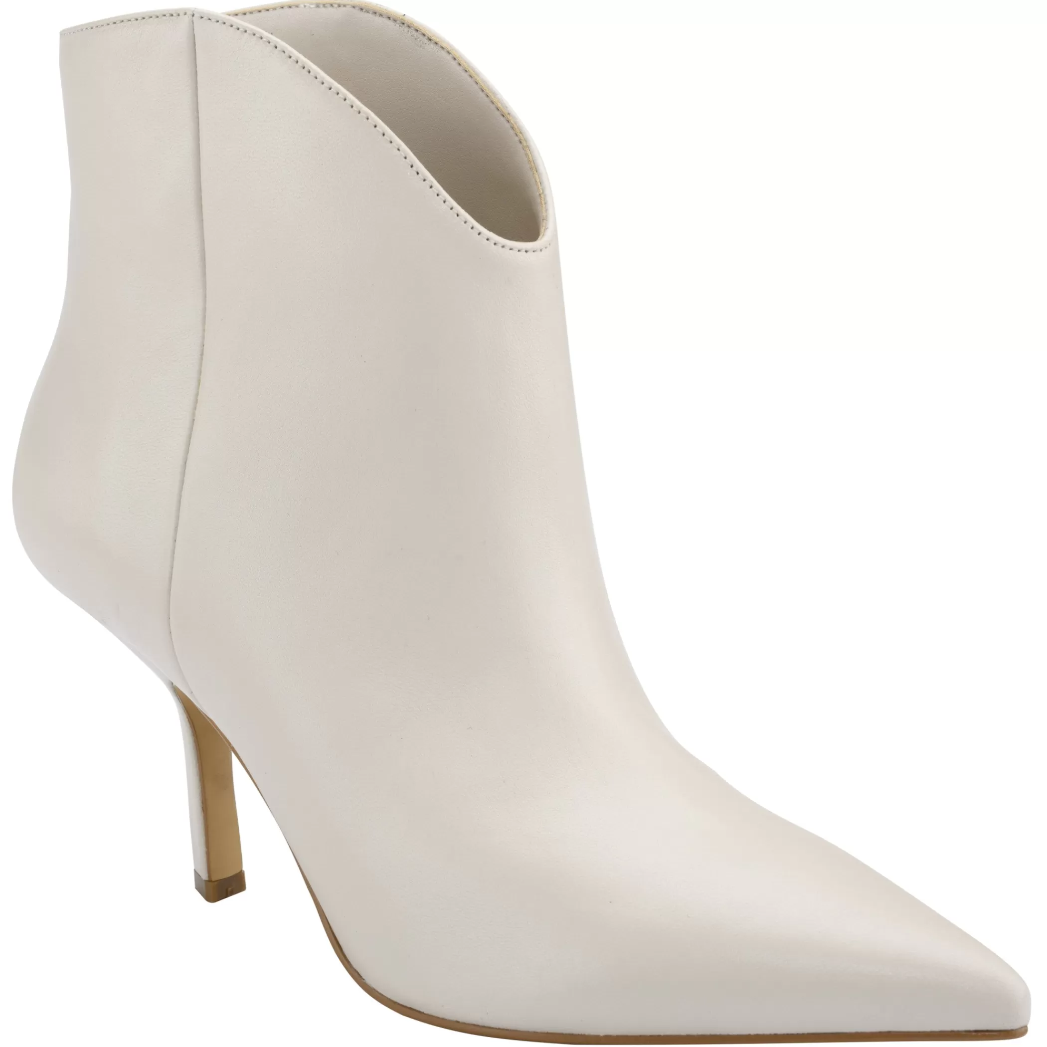 Outlet Marc Fisher Haylian Pointy Toe Bootie Ivory Leather