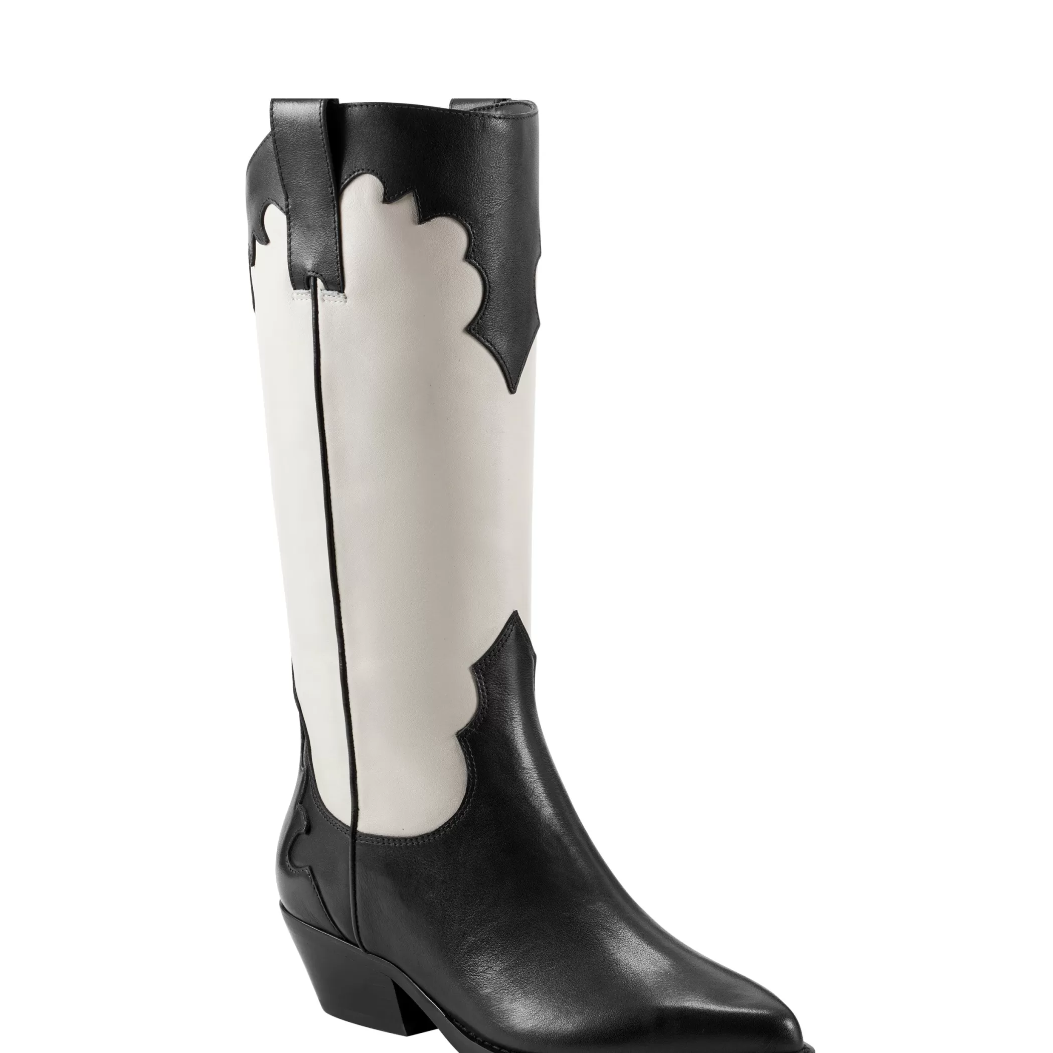 Store Marc Fisher Hilaria Western Boot Black and White