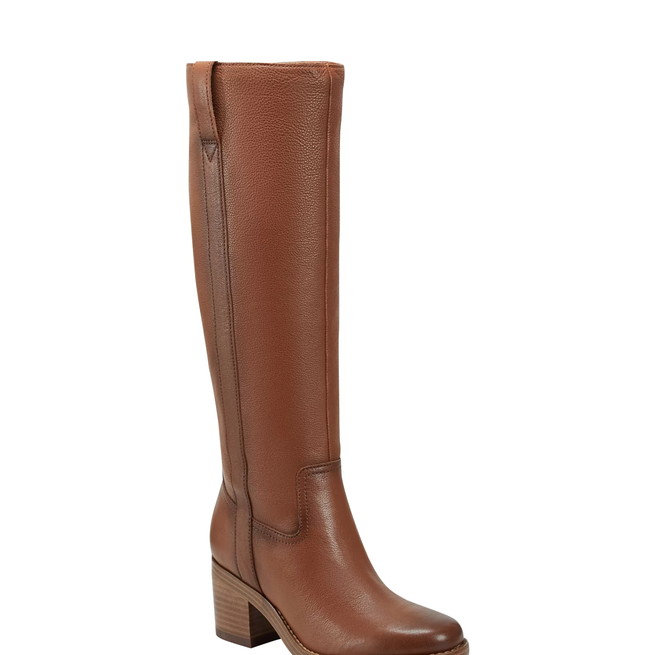 New Marc Fisher Hydria Block Heel Boot Natural