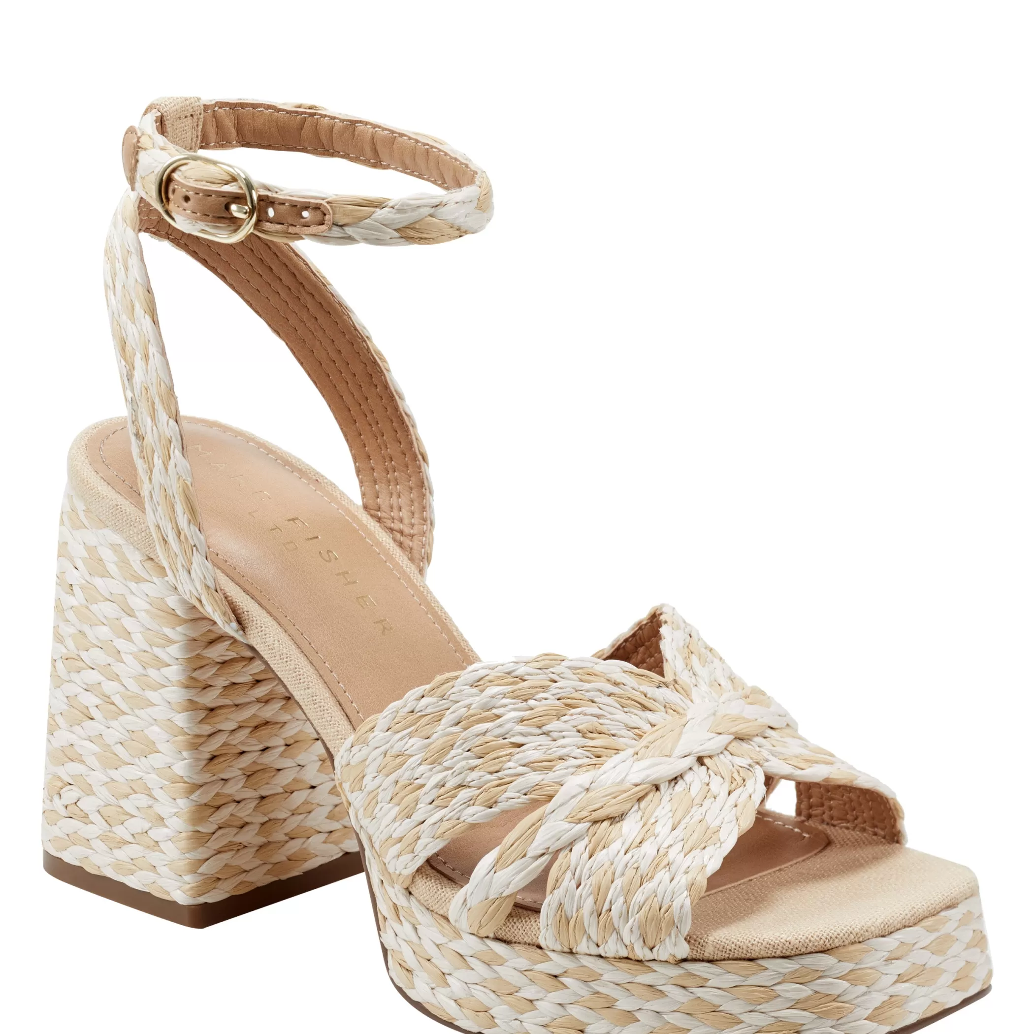 Shop Marc Fisher Janie Platform Sandal Light Natural