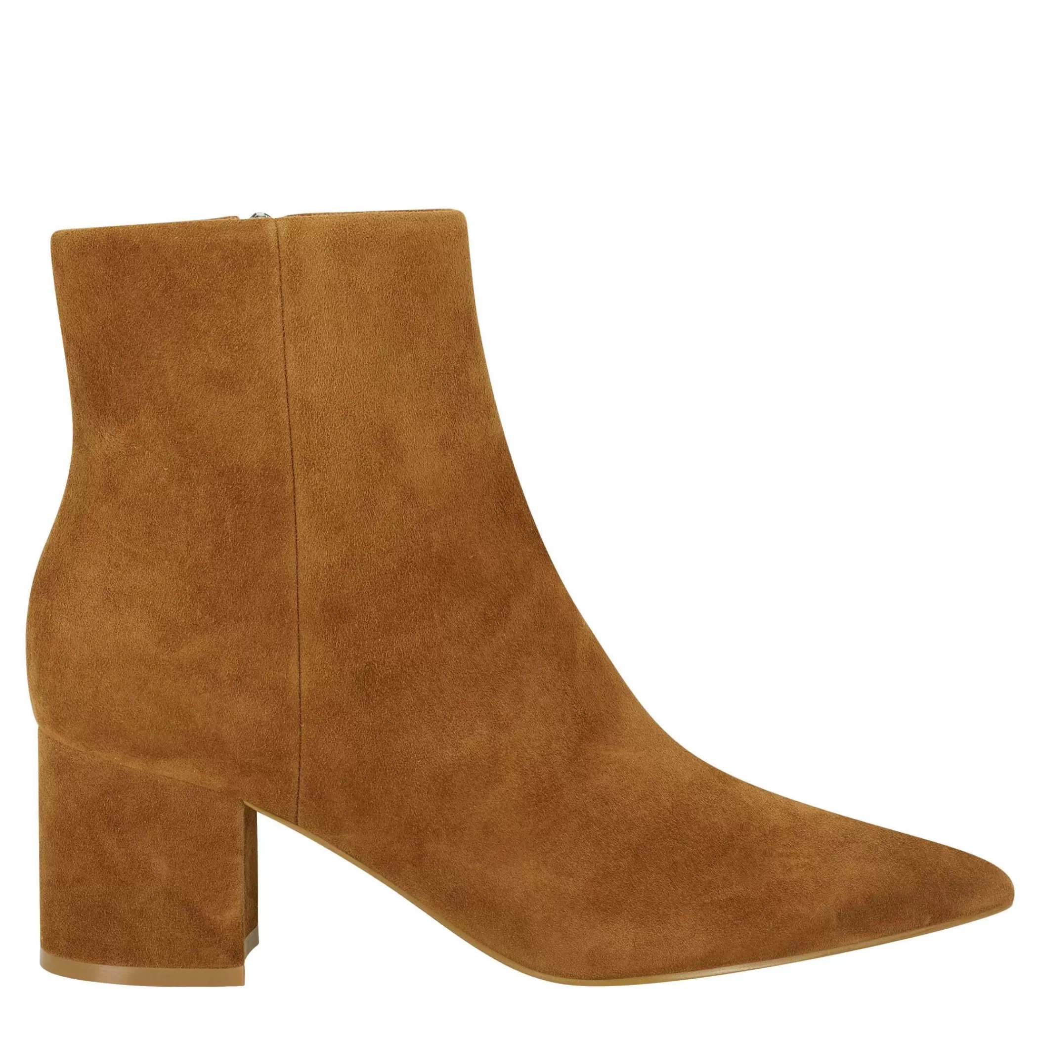 Store Marc Fisher Jarli Pointy Ankle Bootie Brown Suede