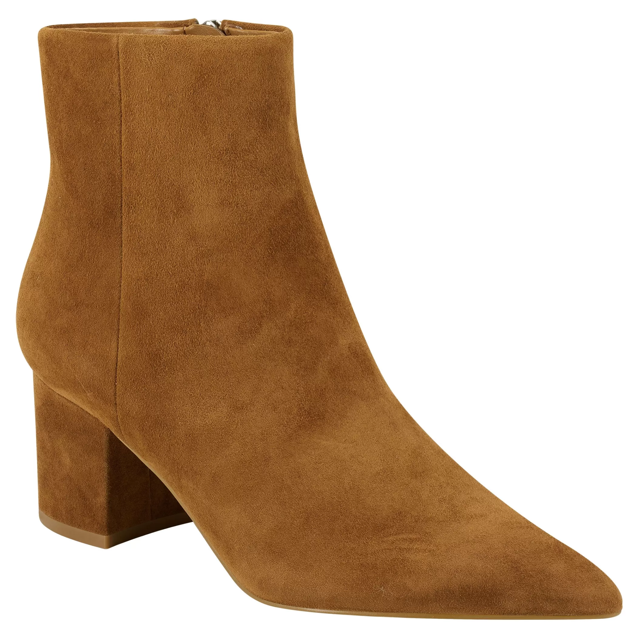 Store Marc Fisher Jarli Pointy Ankle Bootie Brown Suede