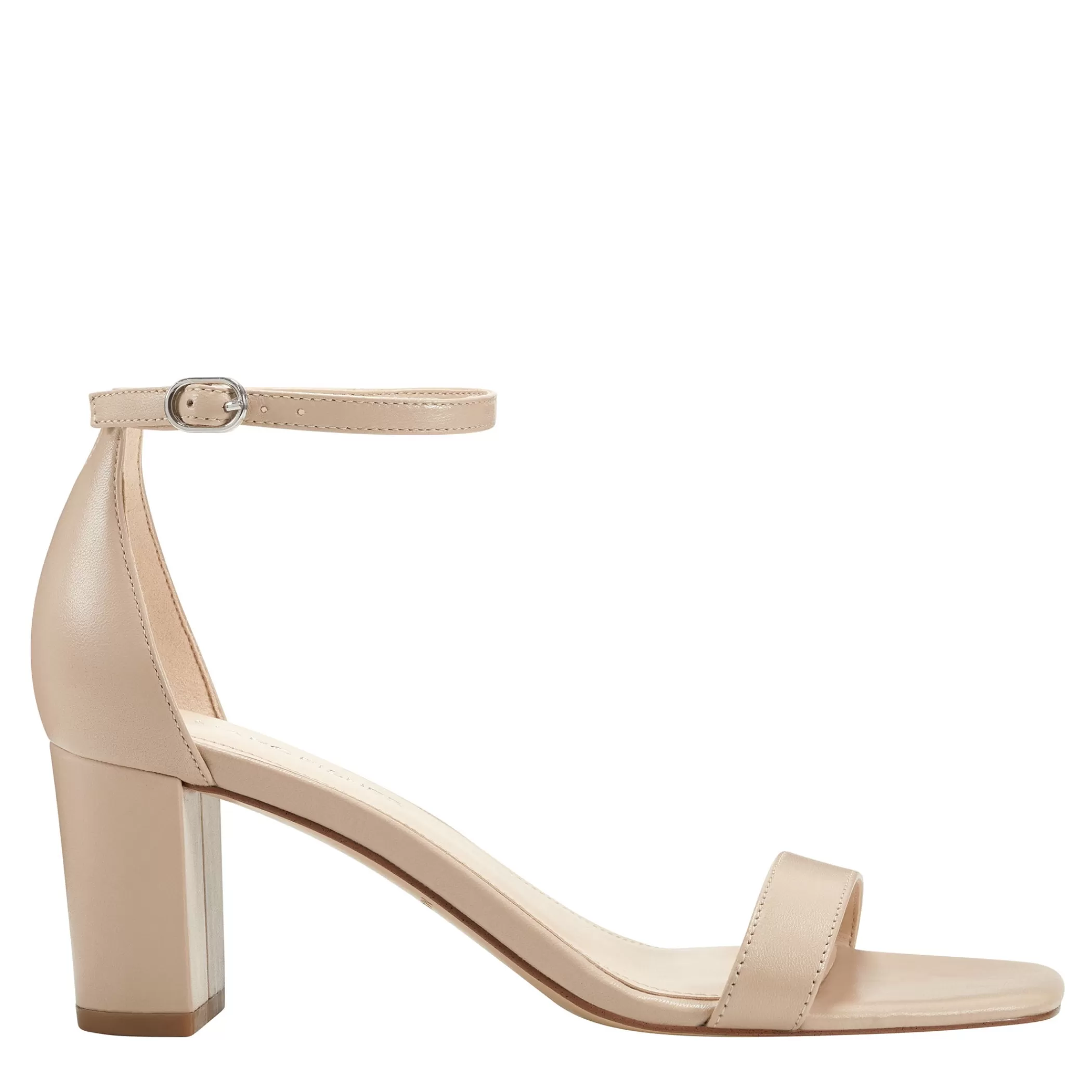 Cheap Marc Fisher Jaron Ankle Strap Heeled Sandal Ivory Leather