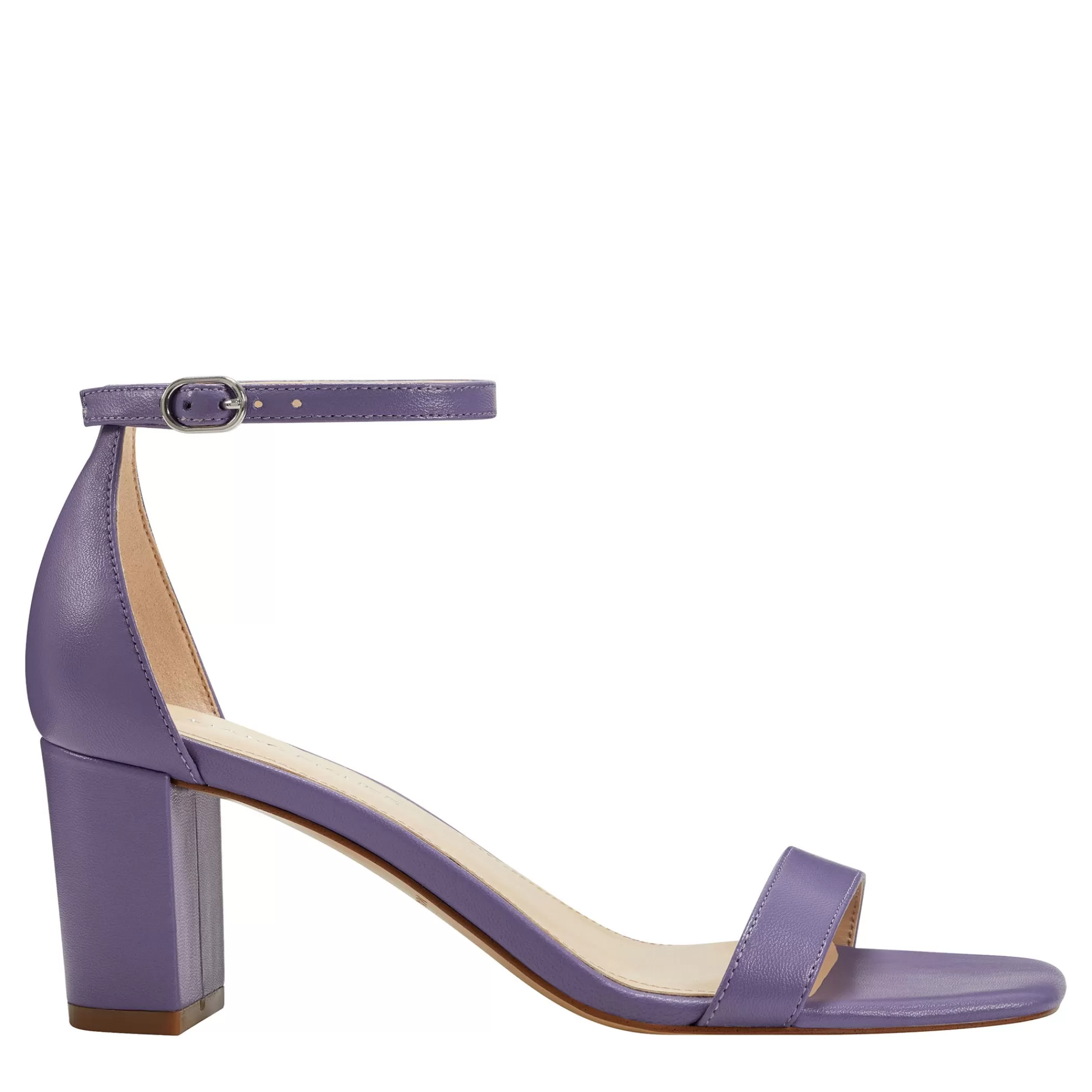 Sale Marc Fisher Jaron Ankle Strap Heeled Sandal Purple Leather