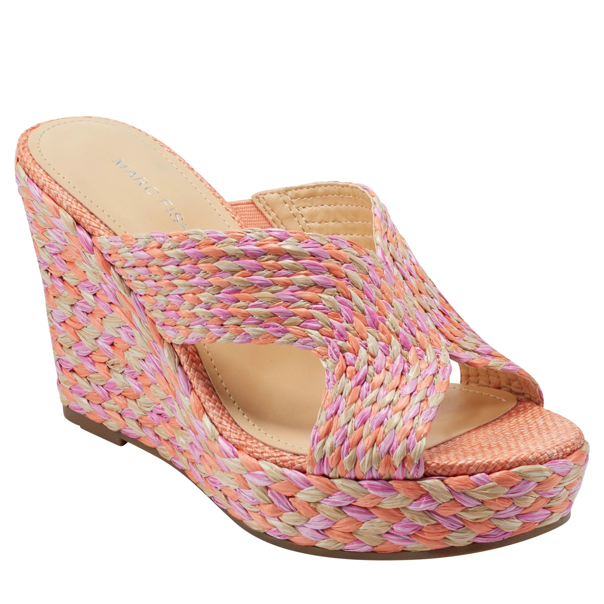 Shop Marc Fisher Kalisha Espadrille Wedge Sandal Orange Multi