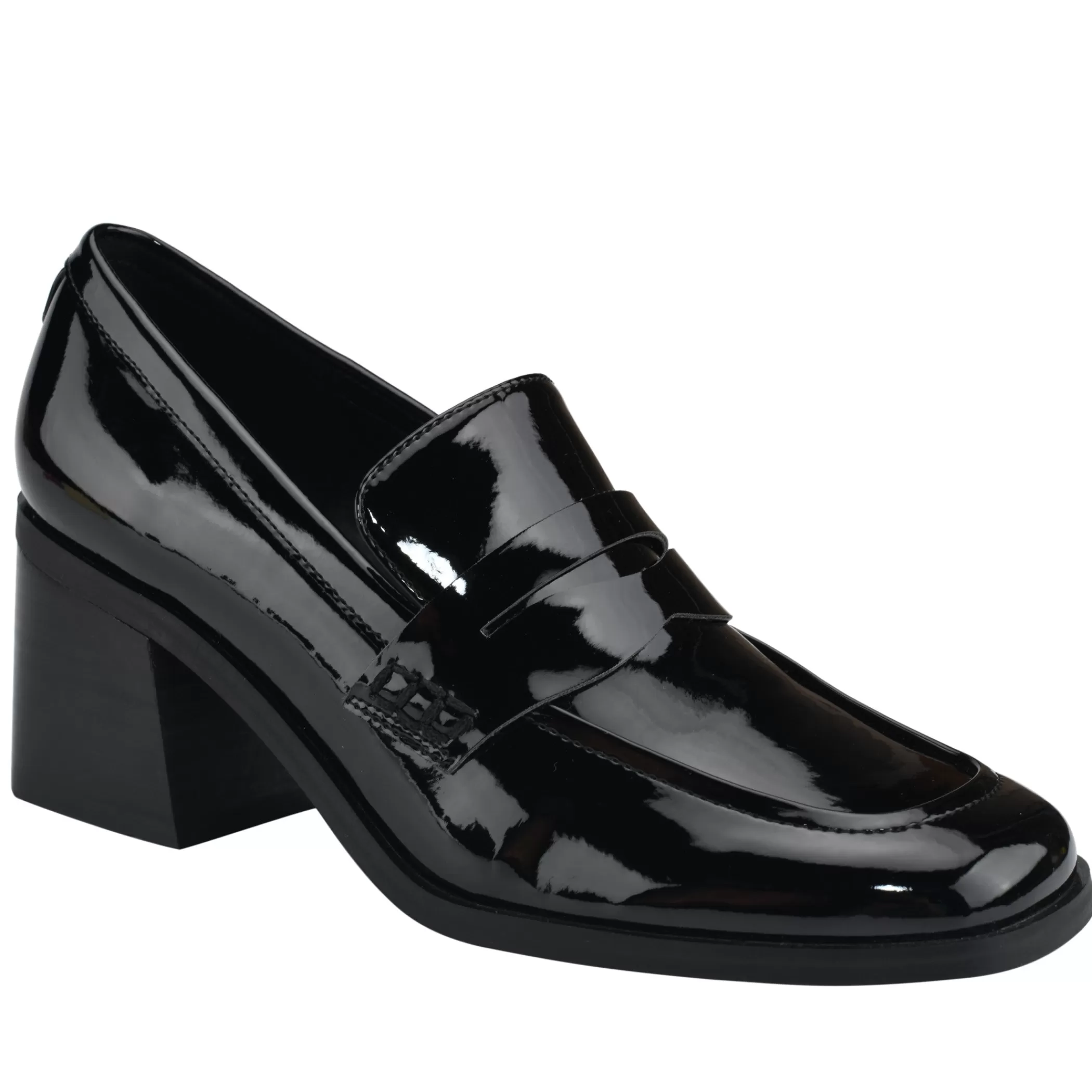 Discount Marc Fisher Kchris Heeled Loafer Black Patent