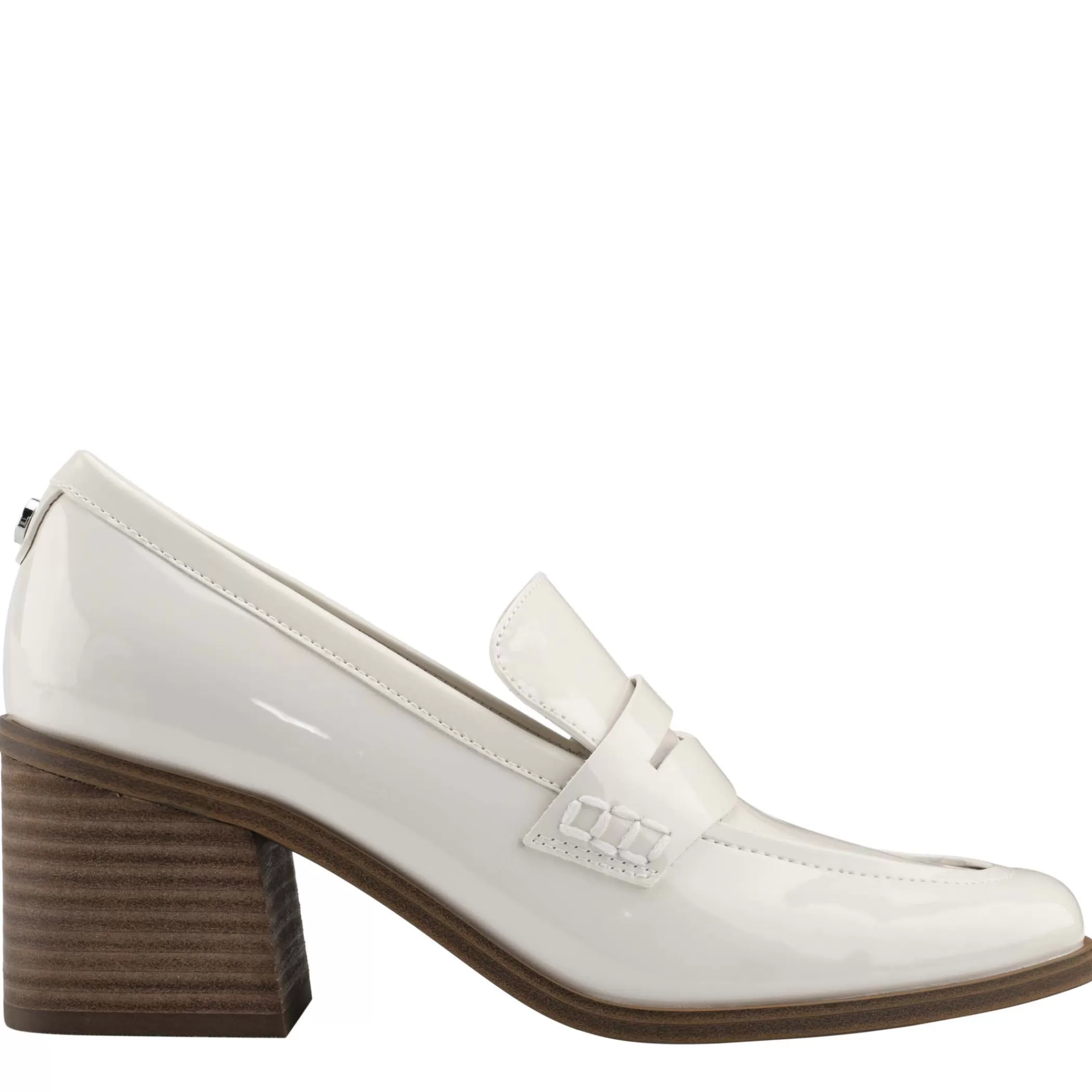 New Marc Fisher Kchris Heeled Loafer Chic Cream Patent